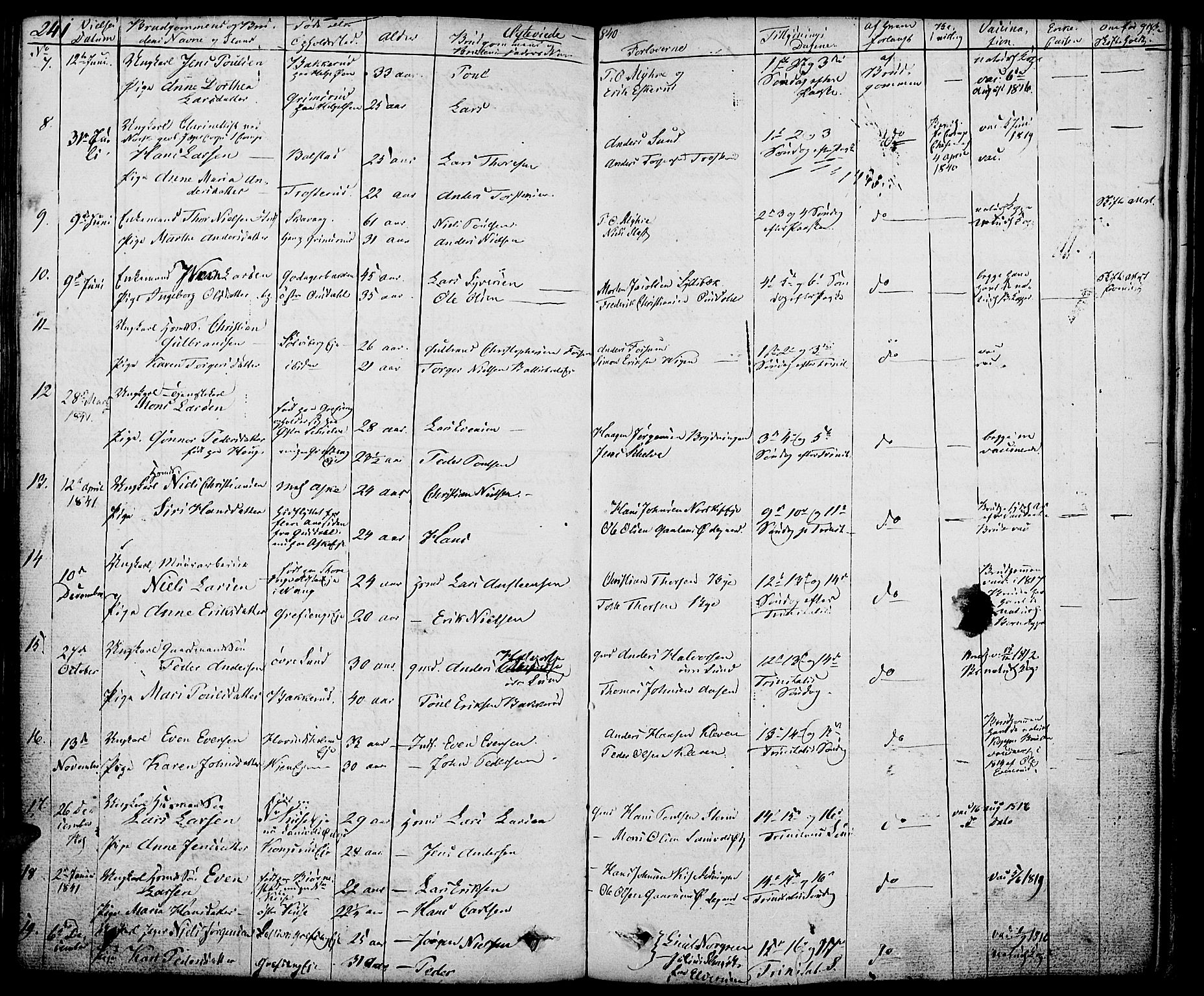 Nes prestekontor, Hedmark, AV/SAH-PREST-020/K/Ka/L0003: Ministerialbok nr. 3, 1827-1851, s. 241