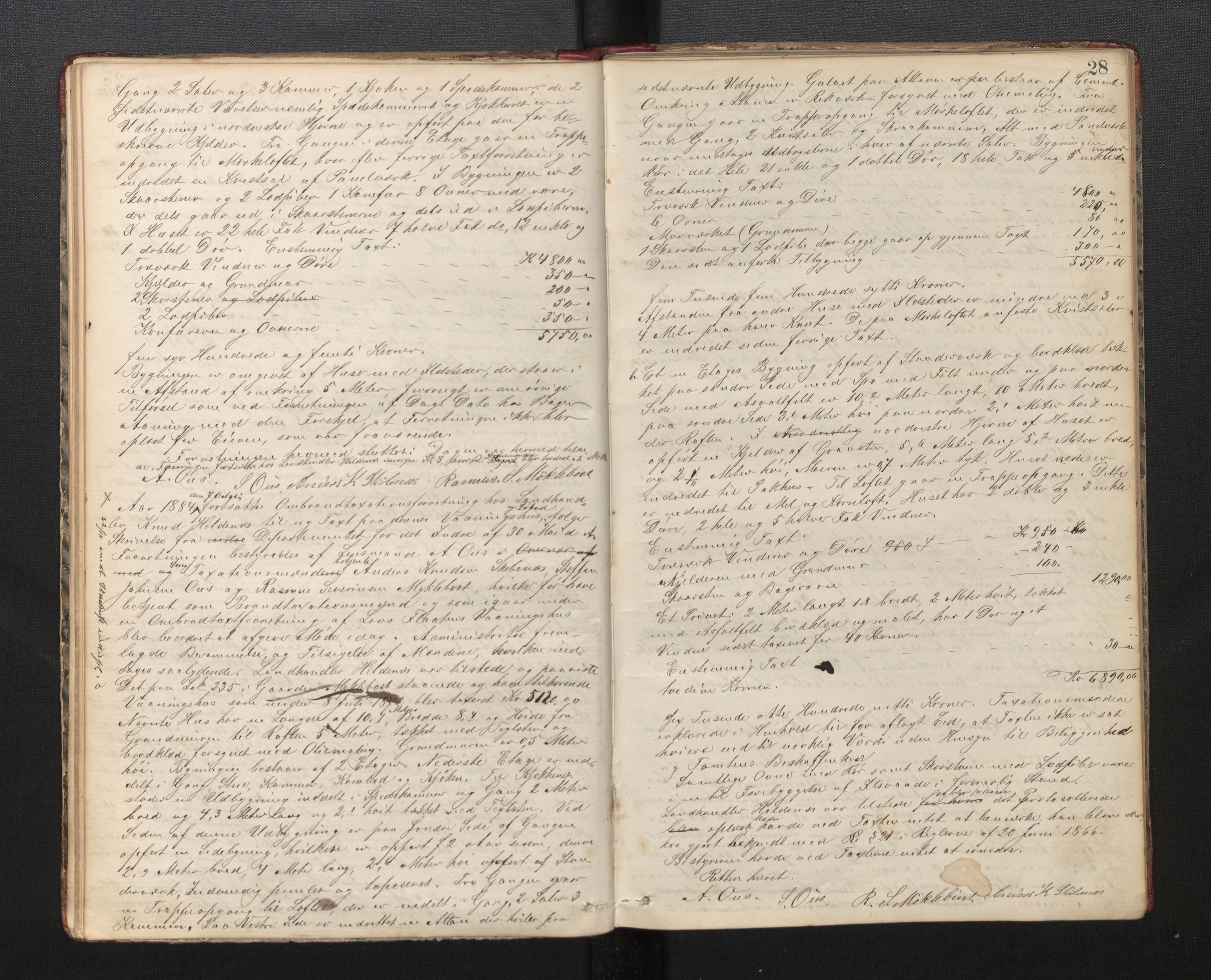 Lensmannen i Eid, AV/SAB-A-27001/0012/L0002: Branntakstprotokoll, 1881-1906, s. 27b-28a
