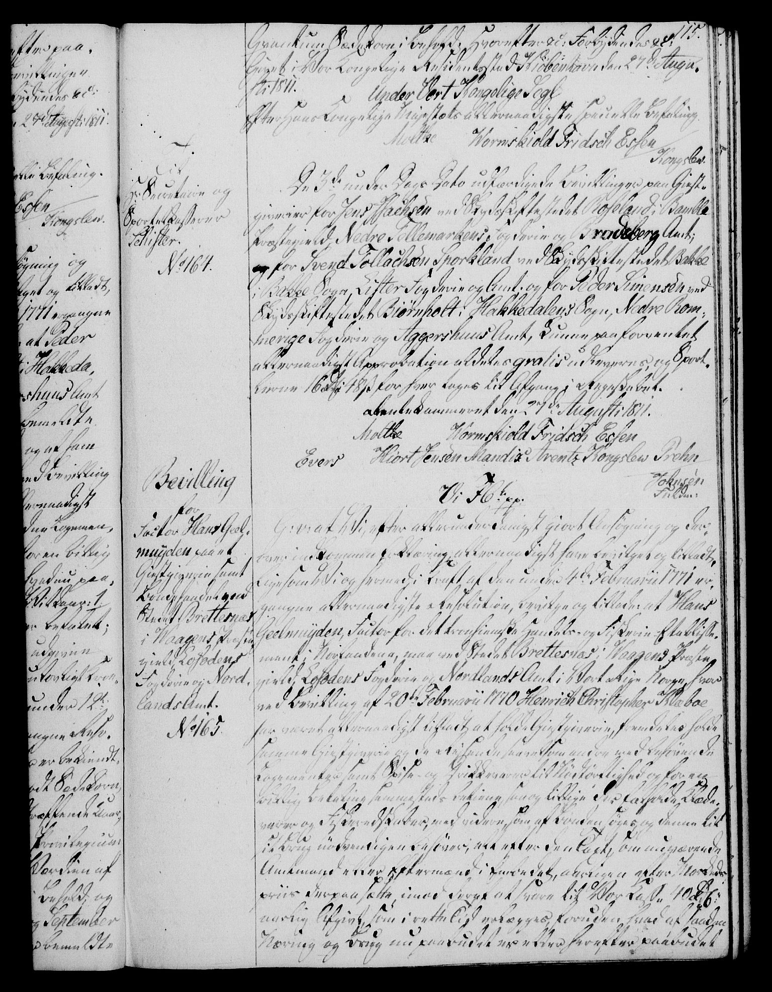 Rentekammeret, Kammerkanselliet, AV/RA-EA-3111/G/Gg/Gga/L0020: Norsk ekspedisjonsprotokoll med register (merket RK 53.20), 1811-1814, s. 115