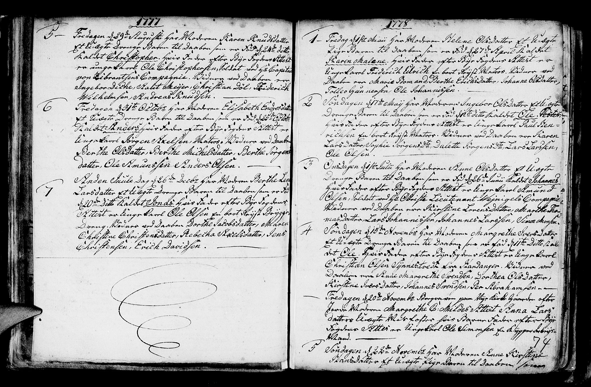 Nykirken Sokneprestembete, AV/SAB-A-77101/H/Haa/L0001: Ministerialbok nr. A 1, 1668-1820, s. 74