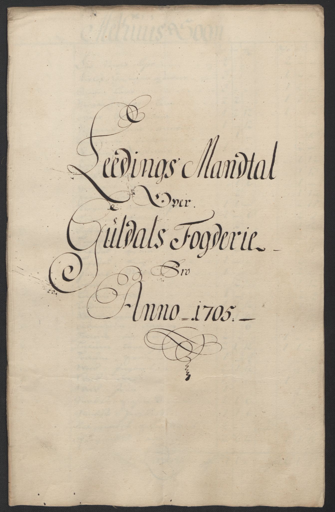 Rentekammeret inntil 1814, Reviderte regnskaper, Fogderegnskap, RA/EA-4092/R60/L3955: Fogderegnskap Orkdal og Gauldal, 1705, s. 382