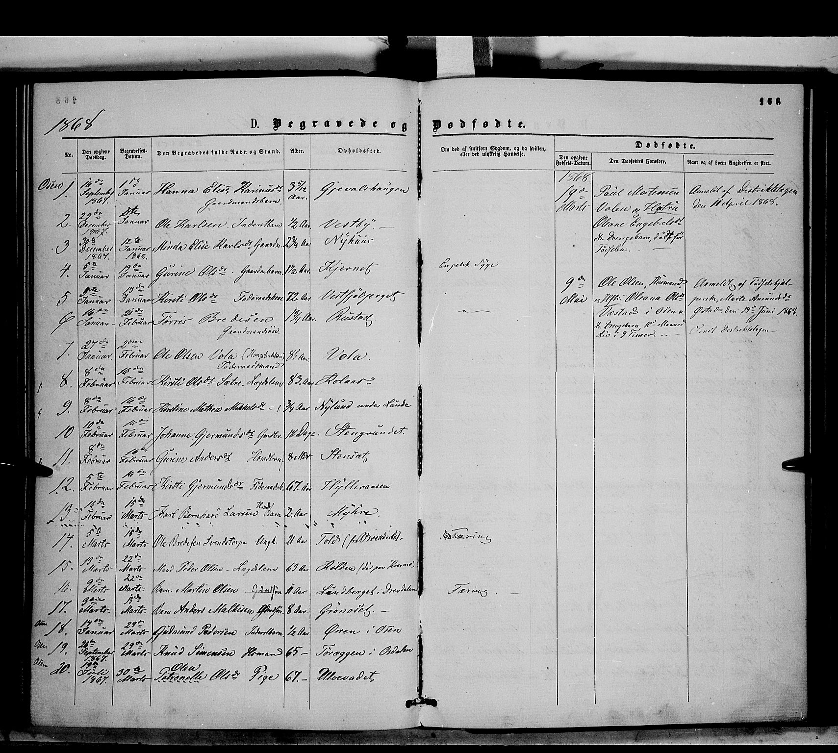 Trysil prestekontor, AV/SAH-PREST-046/H/Ha/Haa/L0006: Ministerialbok nr. 6, 1866-1873, s. 166