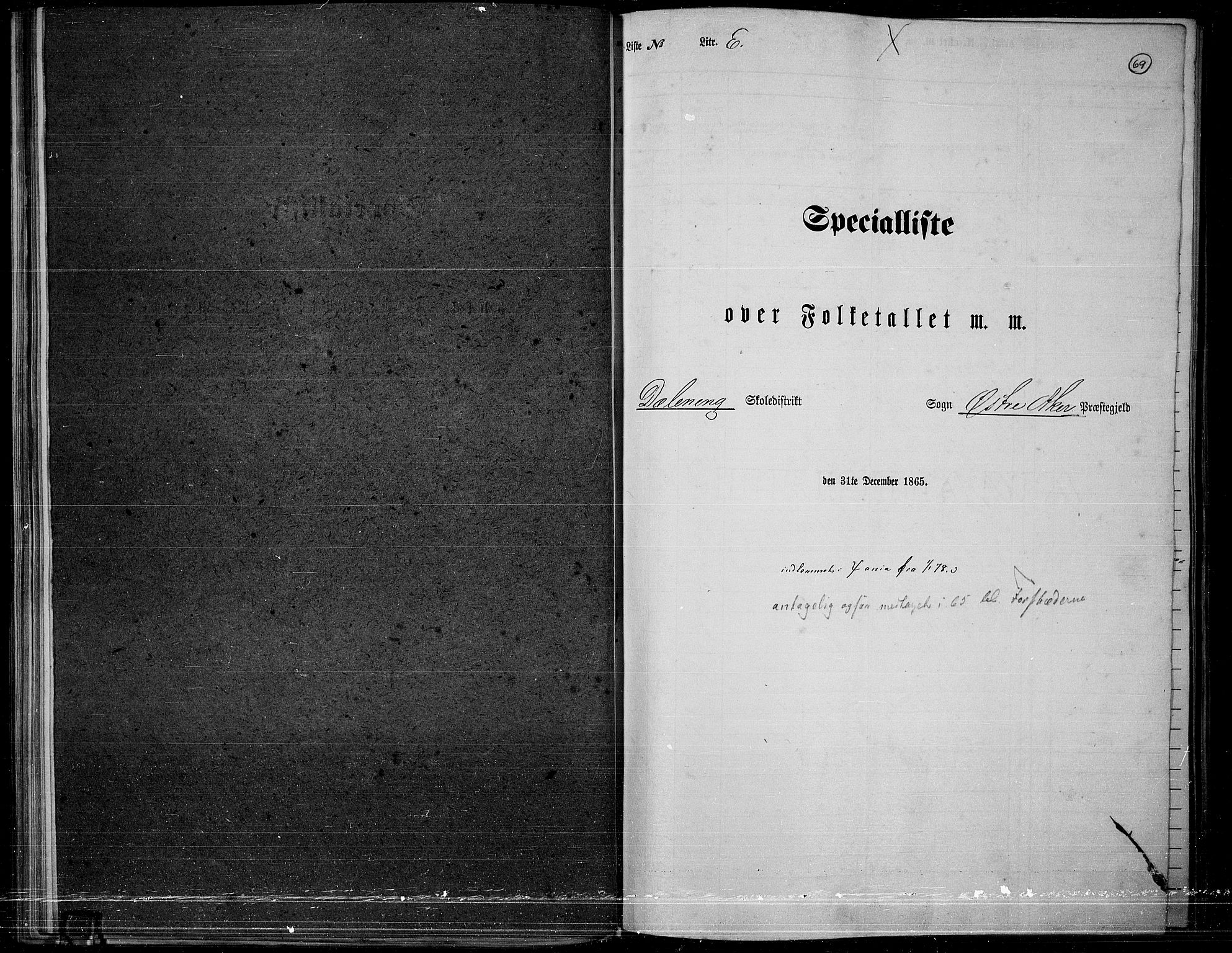 RA, Folketelling 1865 for 0218bP Østre Aker prestegjeld, 1865, s. 66