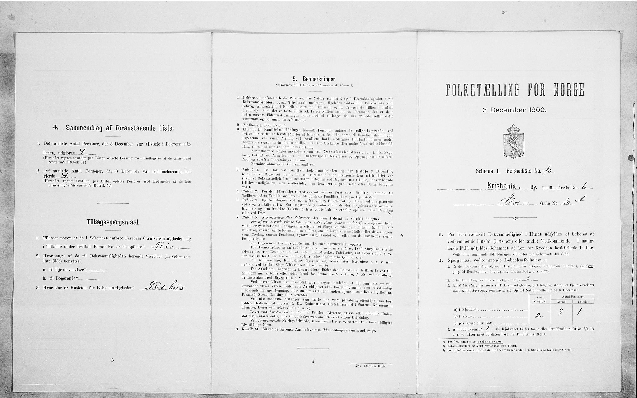 SAO, Folketelling 1900 for 0301 Kristiania kjøpstad, 1900, s. 92176