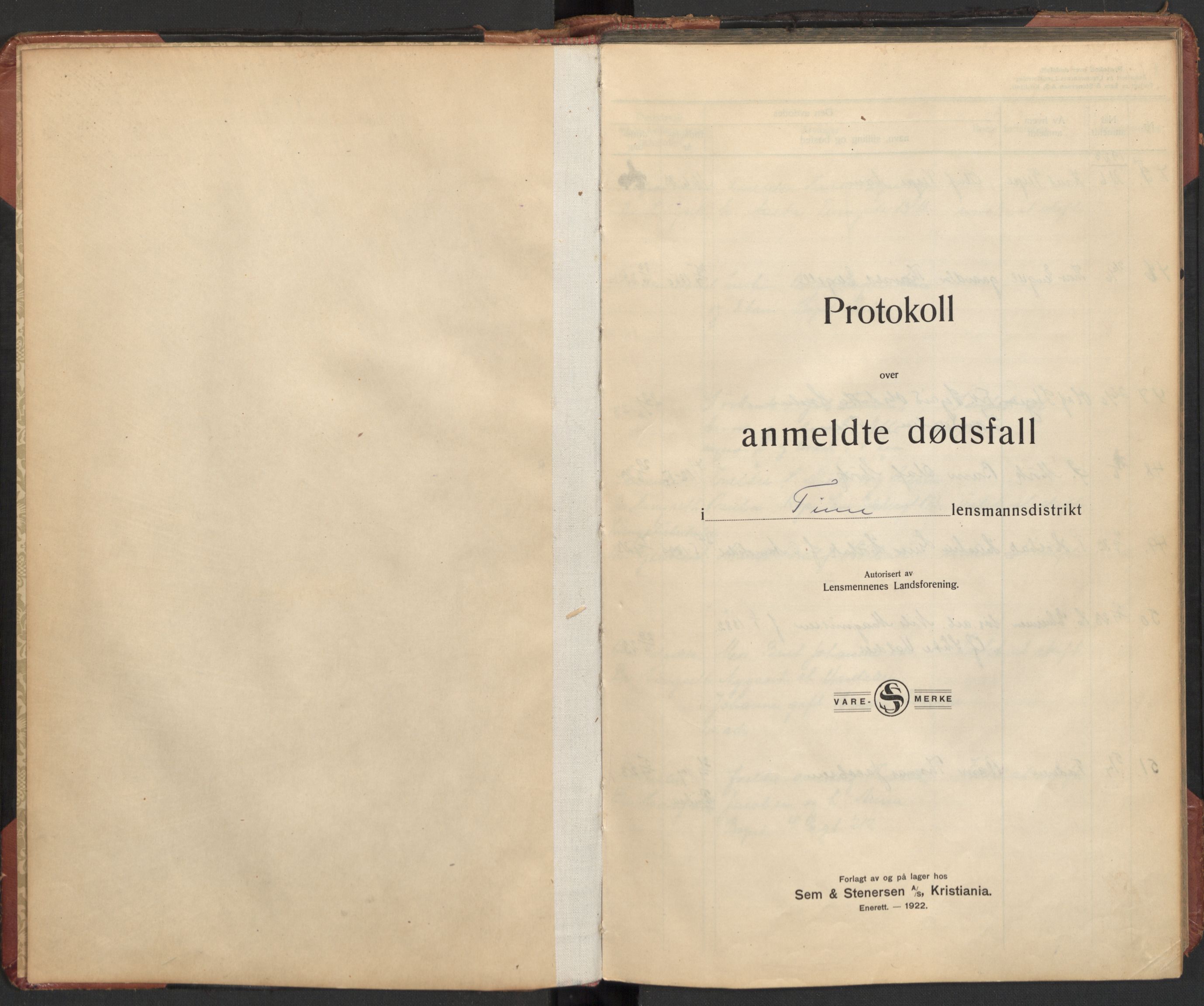 Tinn lensmannskontor, SAKO/A-576/H/Ha/L0003: Dødsfallsprotokoll, 1923-1933