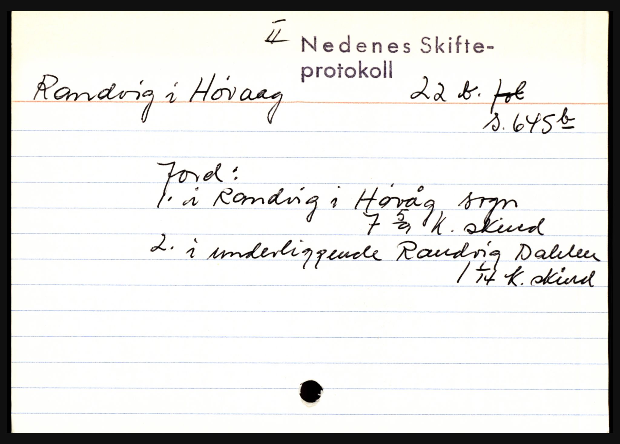 Nedenes sorenskriveri før 1824, AV/SAK-1221-0007/H, s. 23147