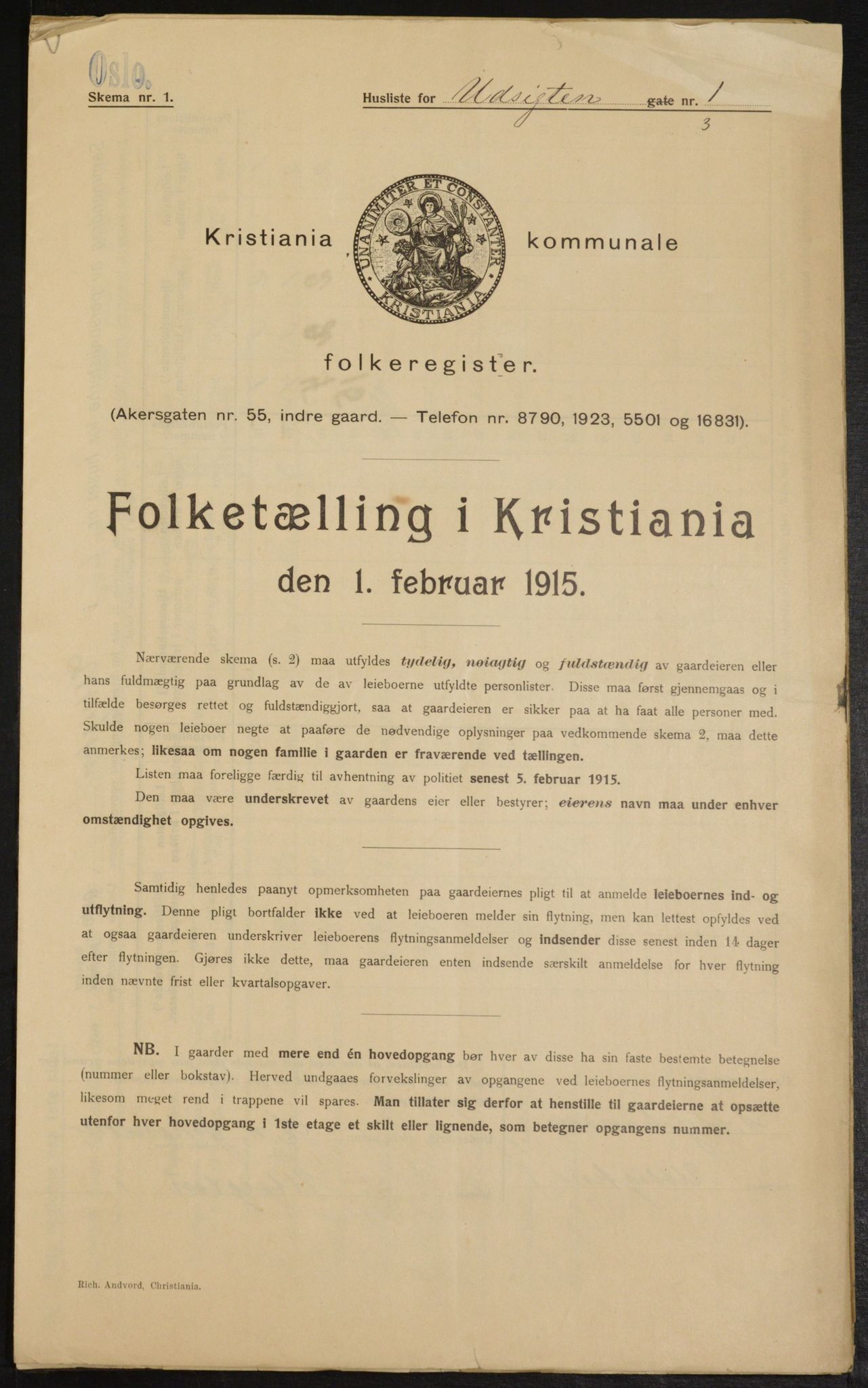 OBA, Kommunal folketelling 1.2.1915 for Kristiania, 1915, s. 121947