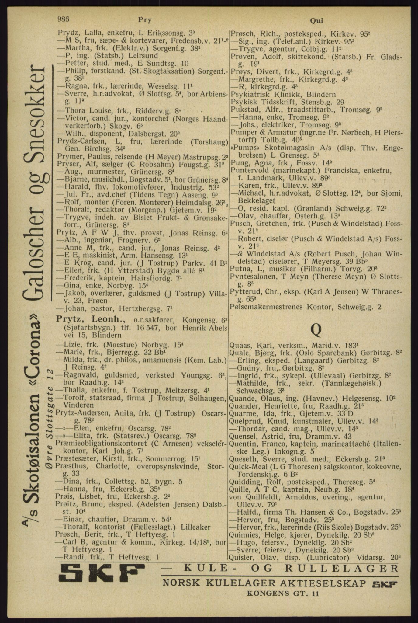 Kristiania/Oslo adressebok, PUBL/-, 1929, s. 986