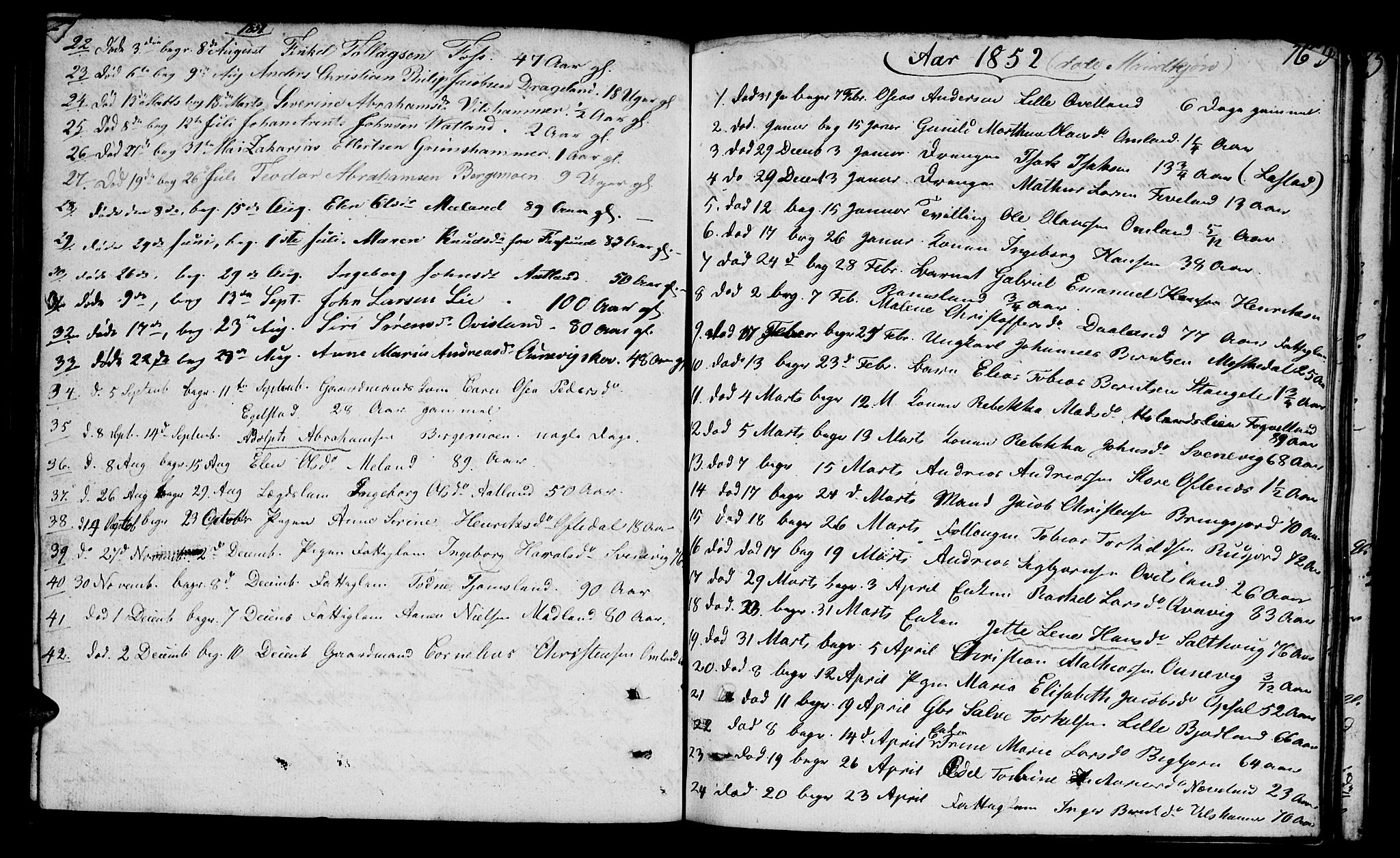 Lyngdal sokneprestkontor, AV/SAK-1111-0029/F/Fb/Fbc/L0002: Klokkerbok nr. B 2, 1849-1864, s. 163