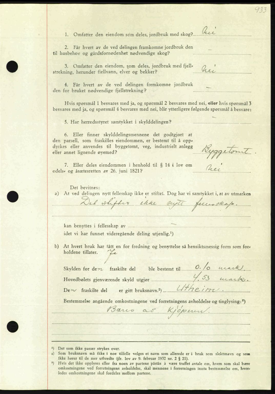 Nordmøre sorenskriveri, AV/SAT-A-4132/1/2/2Ca: Pantebok nr. A102, 1946-1946, Dagboknr: 2101/1946