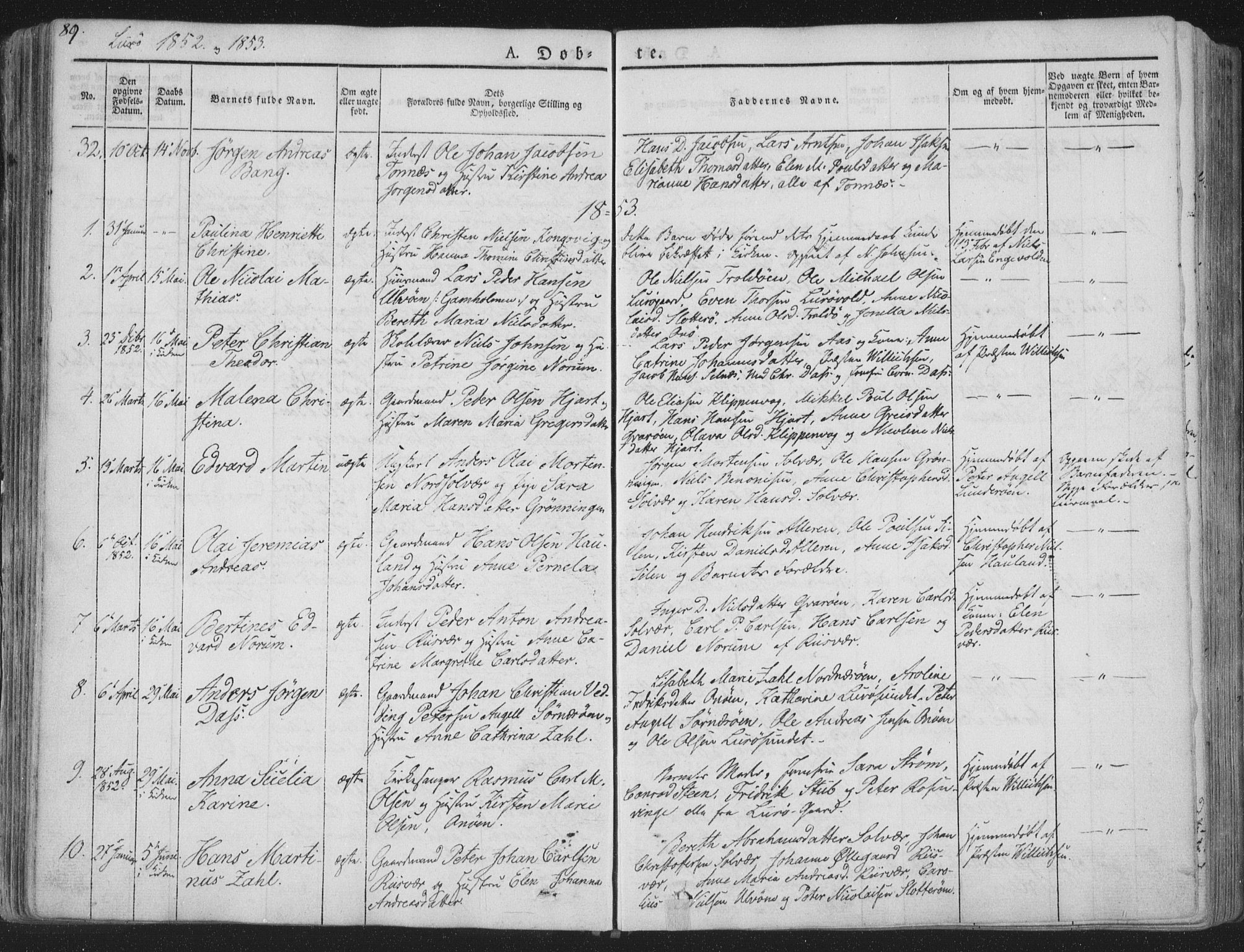 Ministerialprotokoller, klokkerbøker og fødselsregistre - Nordland, AV/SAT-A-1459/839/L0565: Ministerialbok nr. 839A02, 1825-1862, s. 89