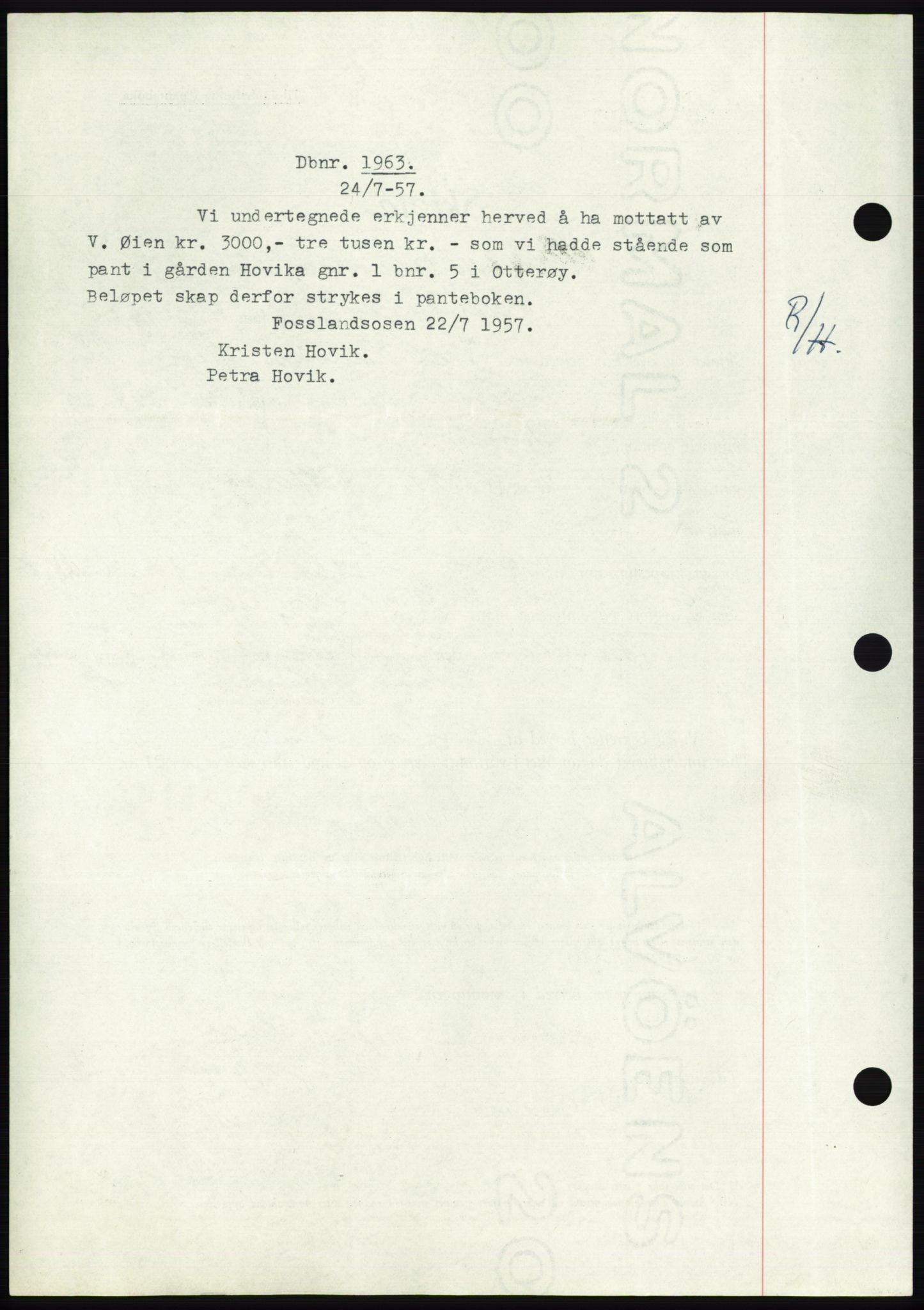 Namdal sorenskriveri, SAT/A-4133/1/2/2C: Pantebok nr. -, 1947-1947, Dagboknr: 1963/1947