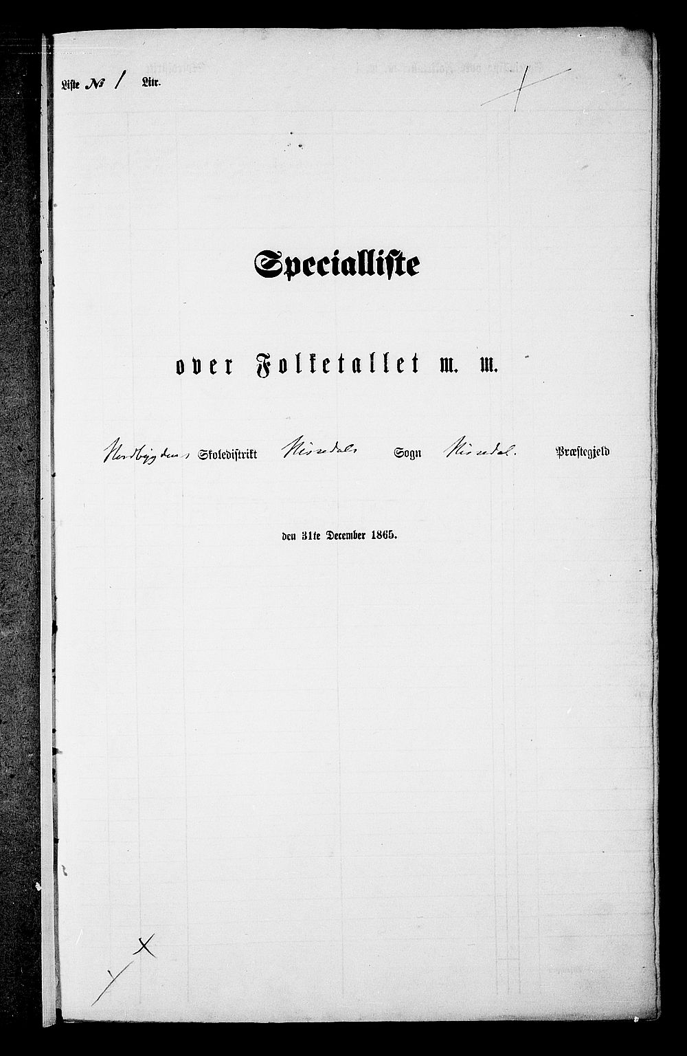 RA, Folketelling 1865 for 0830P Nissedal prestegjeld, 1865, s. 10