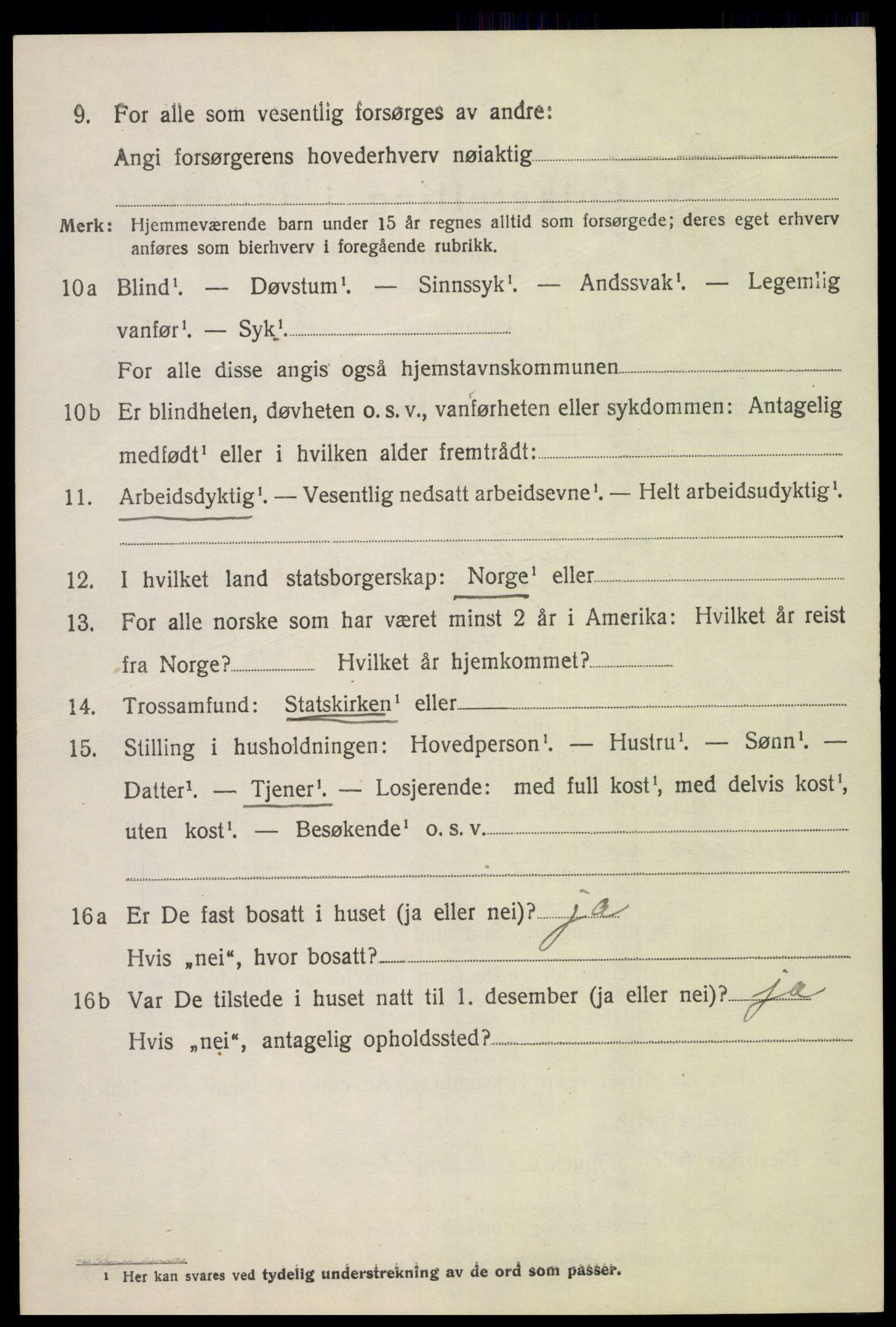 SAH, Folketelling 1920 for 0514 Lom herred, 1920, s. 3397