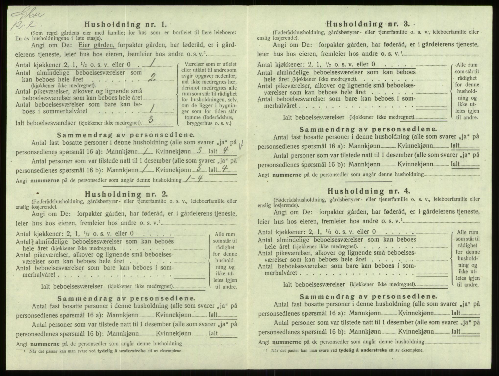 SAB, Folketelling 1920 for 1443 Eid herred, 1920, s. 454
