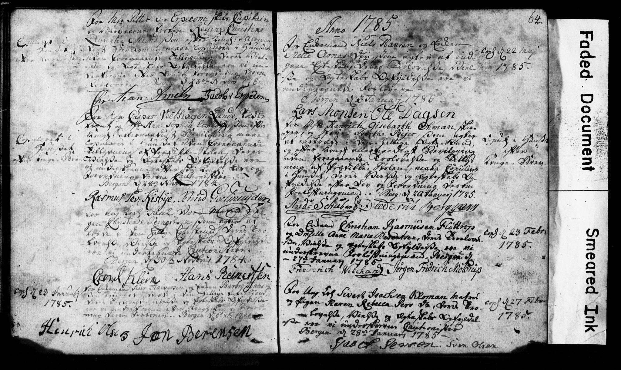 Korskirken sokneprestembete, SAB/A-76101: Forlovererklæringer nr. II.5.1, 1776-1816, s. 64