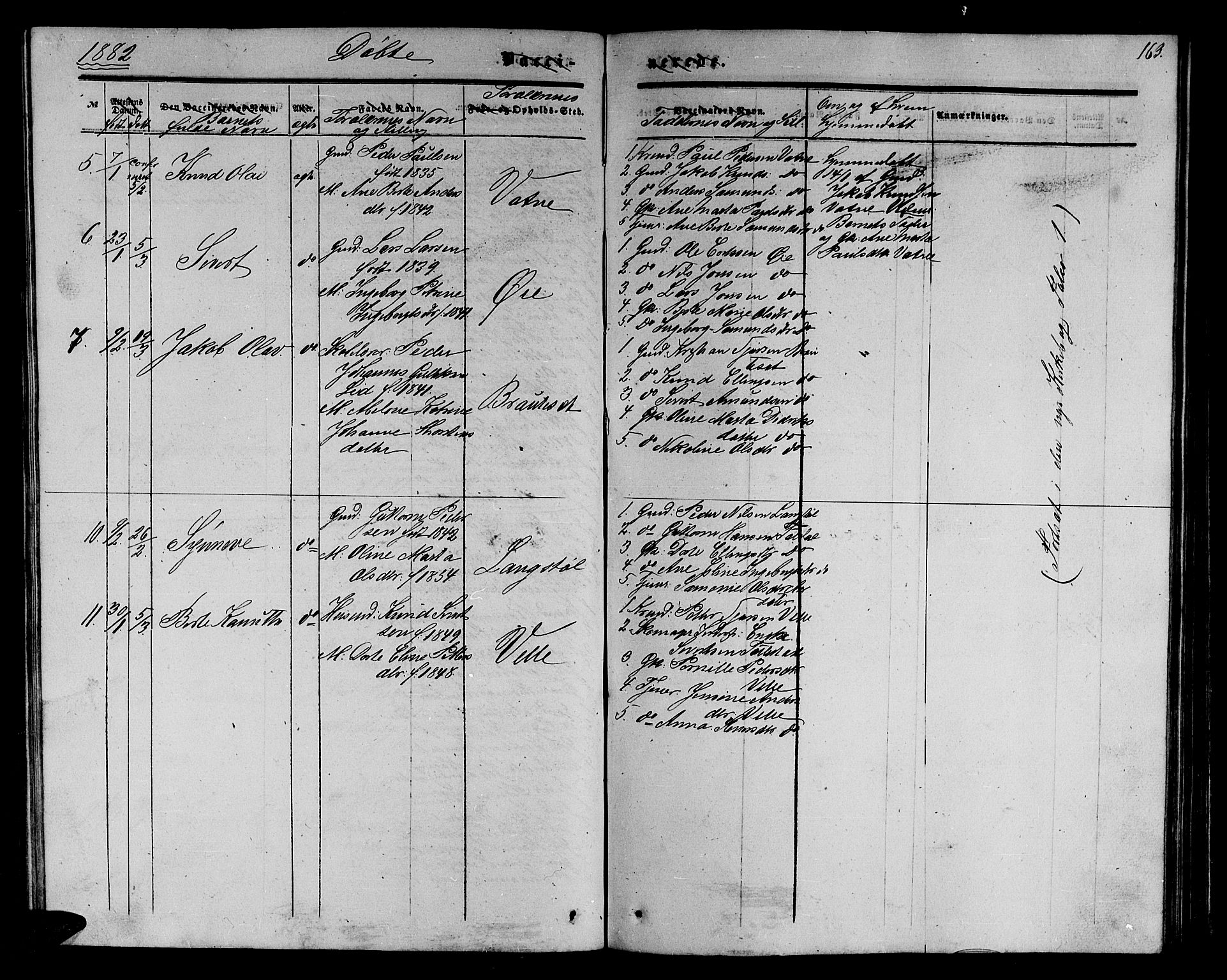 Ministerialprotokoller, klokkerbøker og fødselsregistre - Møre og Romsdal, AV/SAT-A-1454/513/L0188: Klokkerbok nr. 513C02, 1865-1882, s. 163