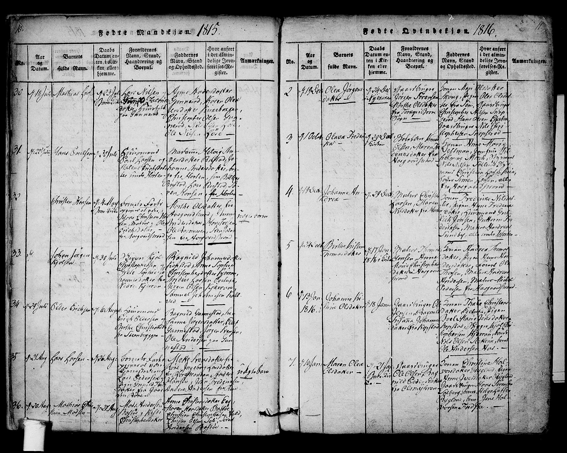 Borre kirkebøker, SAKO/A-338/F/Fa/L0004: Ministerialbok nr. I 4, 1815-1845, s. 10-11