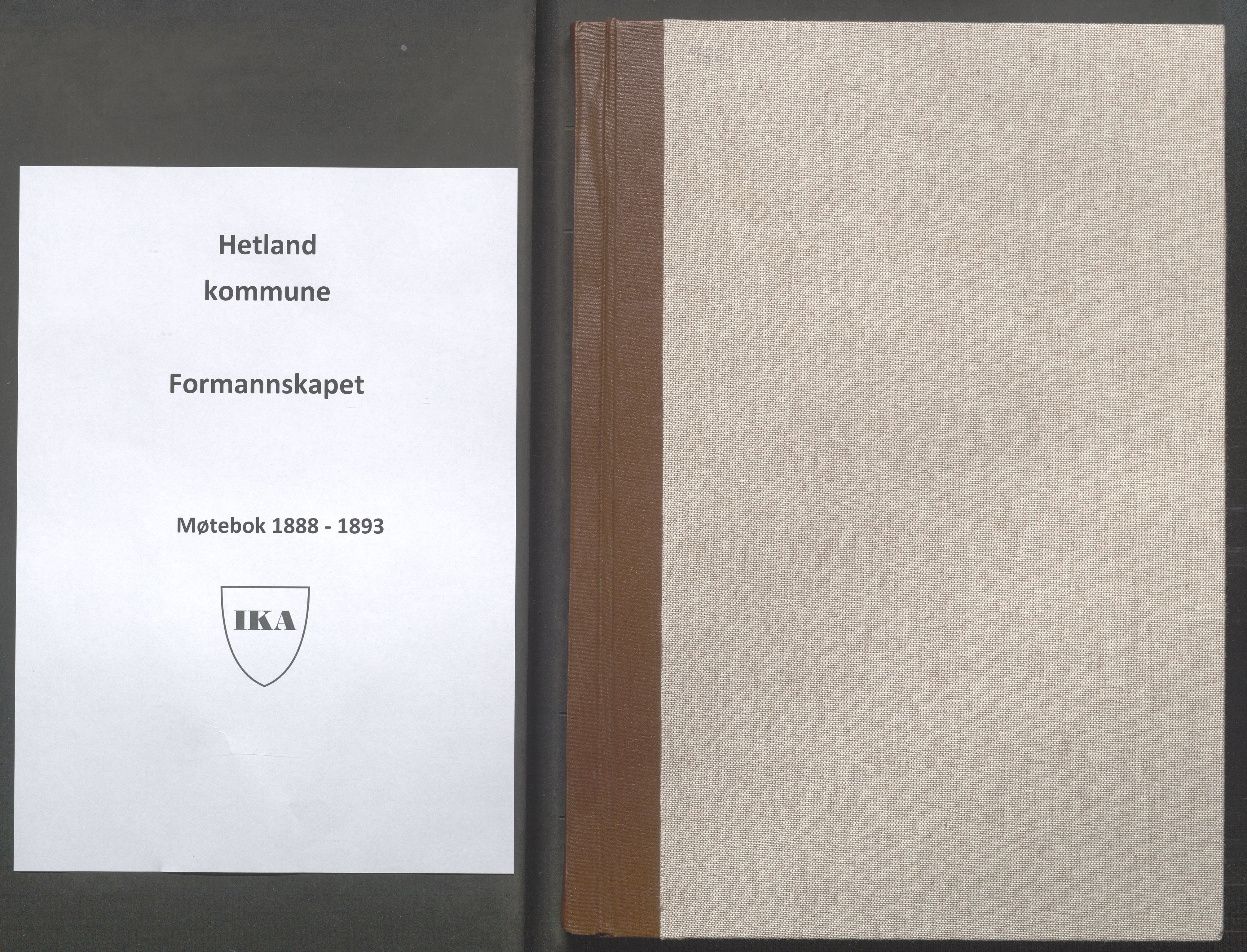 Randaberg kommune - Formannskapet, IKAR/K-101471/A/L0005: Møtebok I - Hetland, 1888-1893