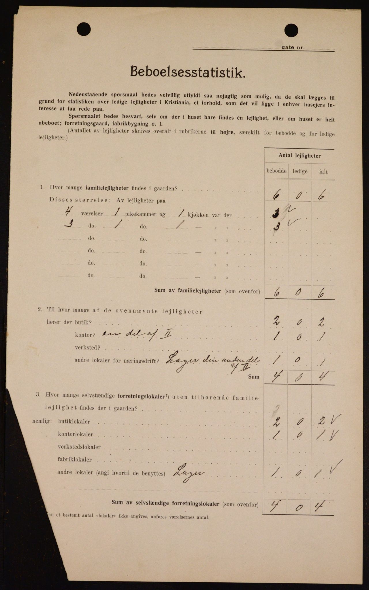 OBA, Kommunal folketelling 1.2.1909 for Kristiania kjøpstad, 1909, s. 9307
