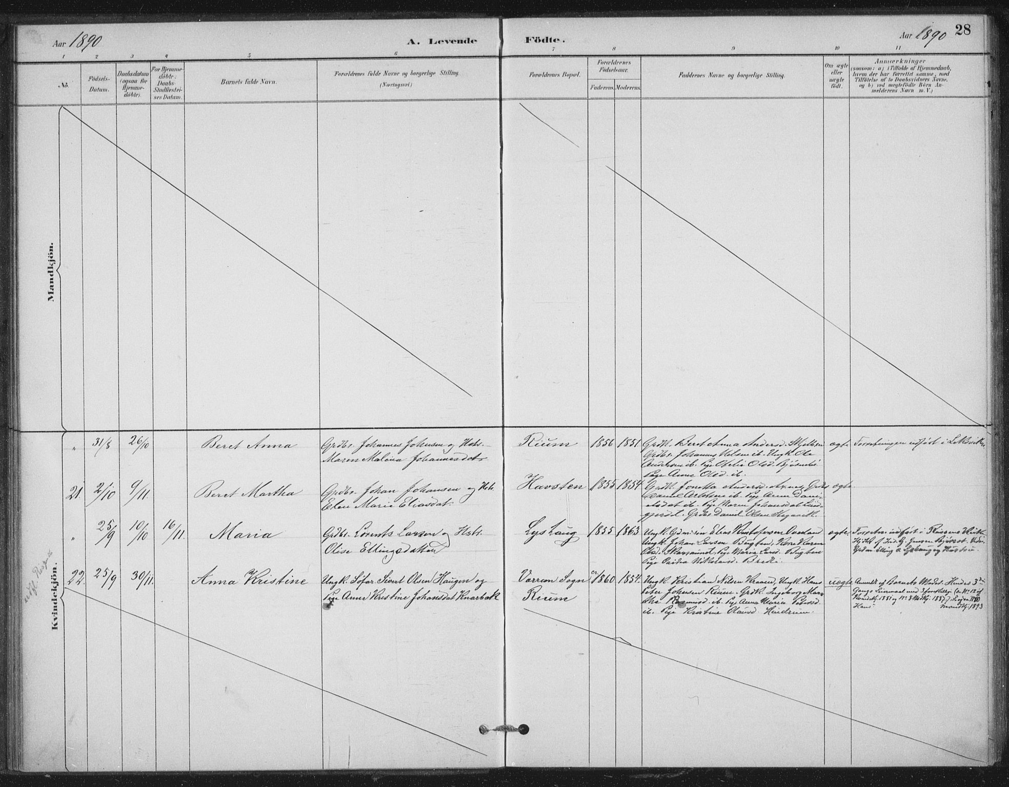 Ministerialprotokoller, klokkerbøker og fødselsregistre - Nord-Trøndelag, SAT/A-1458/702/L0023: Ministerialbok nr. 702A01, 1883-1897, s. 28