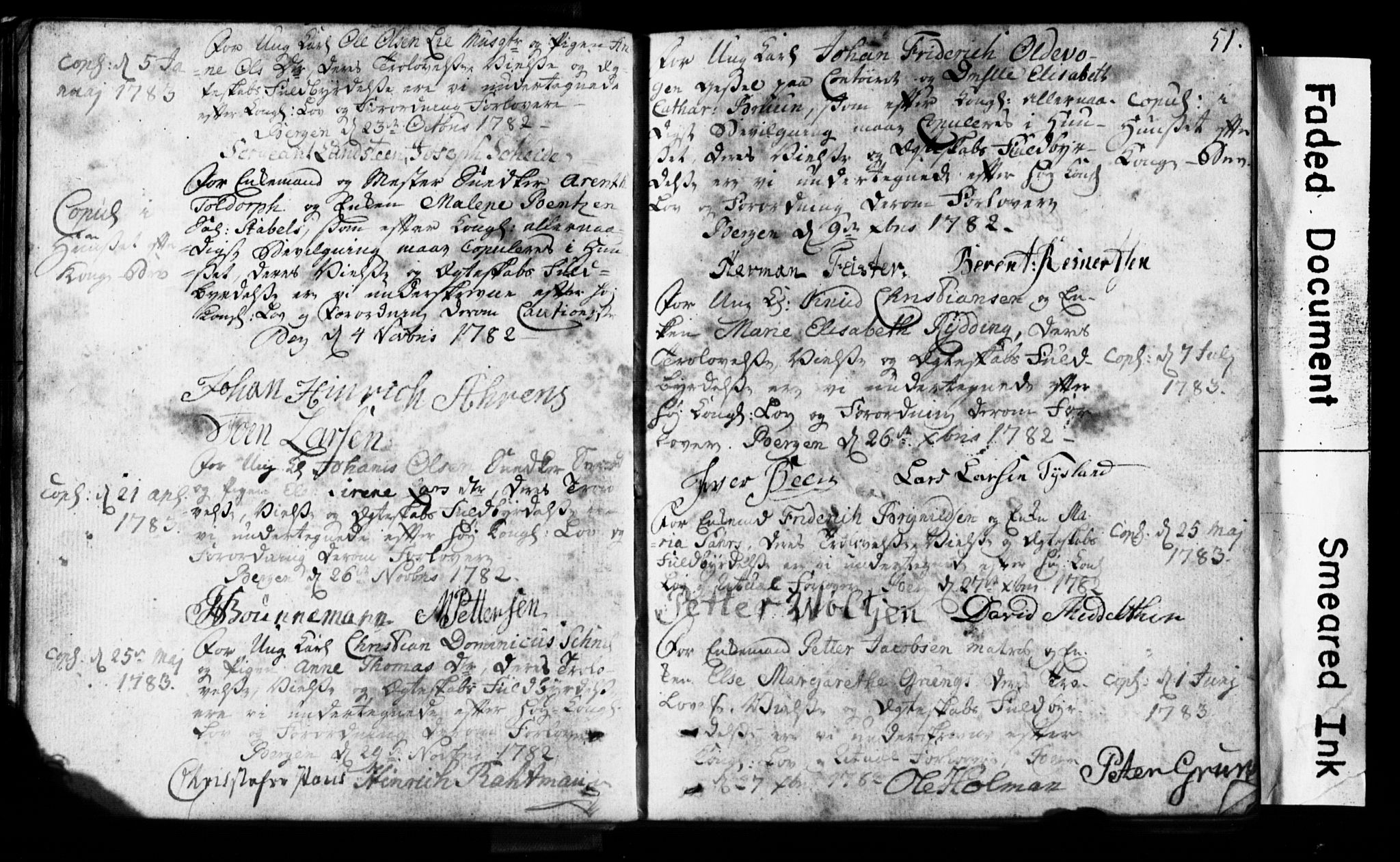 Korskirken sokneprestembete, SAB/A-76101: Forlovererklæringer nr. II.5.1, 1776-1816, s. 51