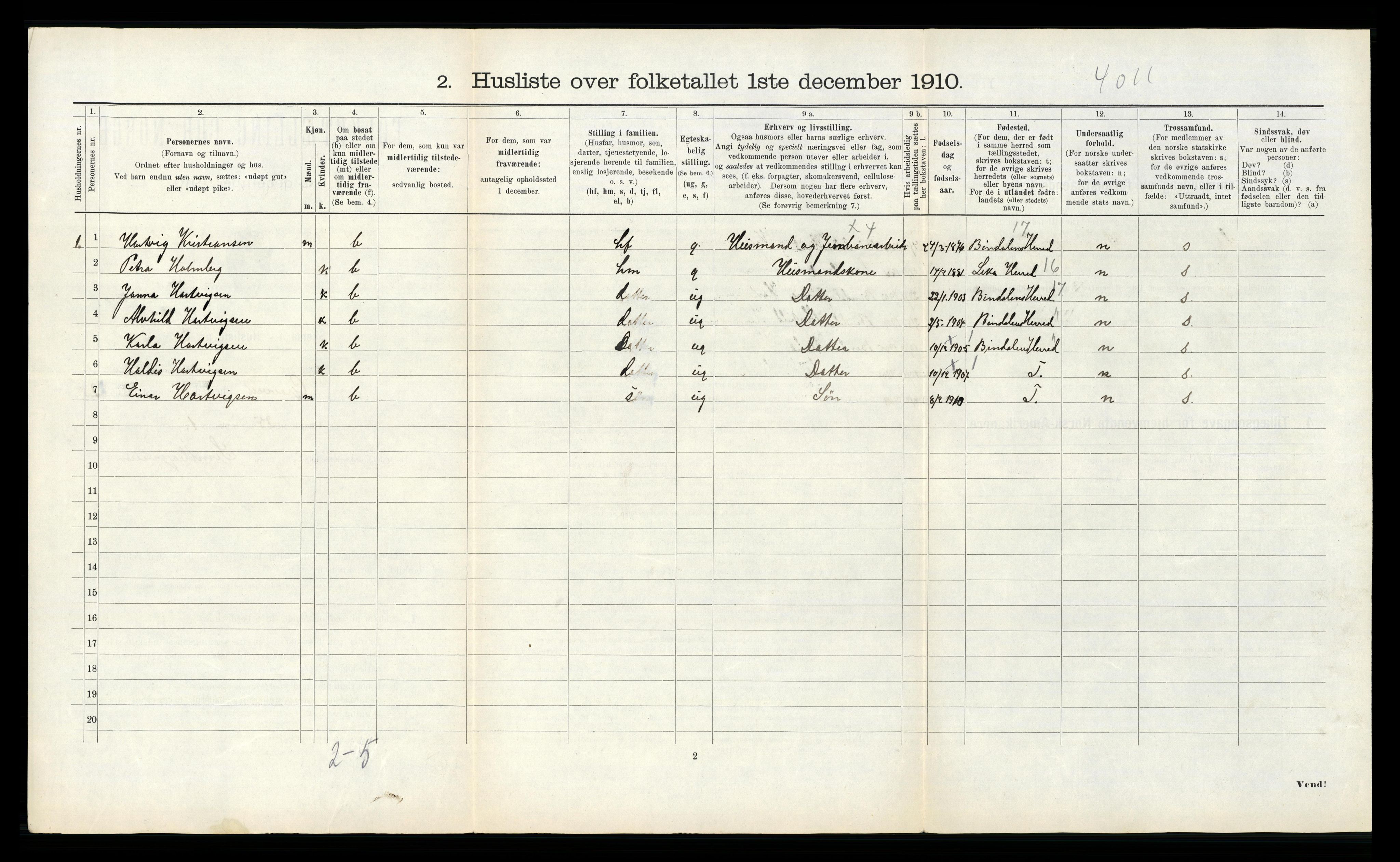 RA, Folketelling 1910 for 1754 Gravvik herred, 1910, s. 98