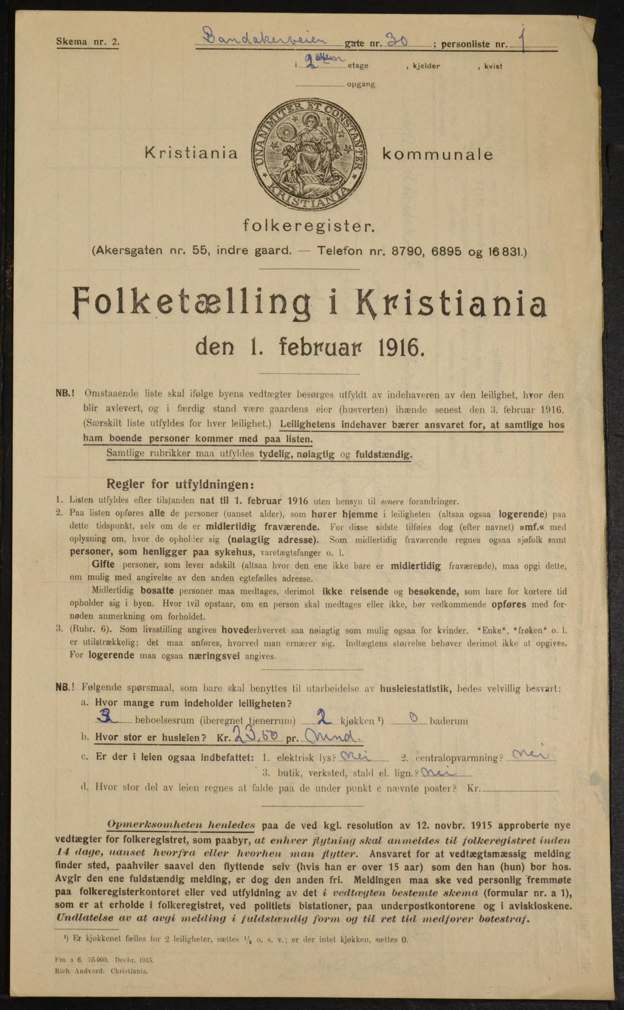 OBA, Kommunal folketelling 1.2.1916 for Kristiania, 1916, s. 89240