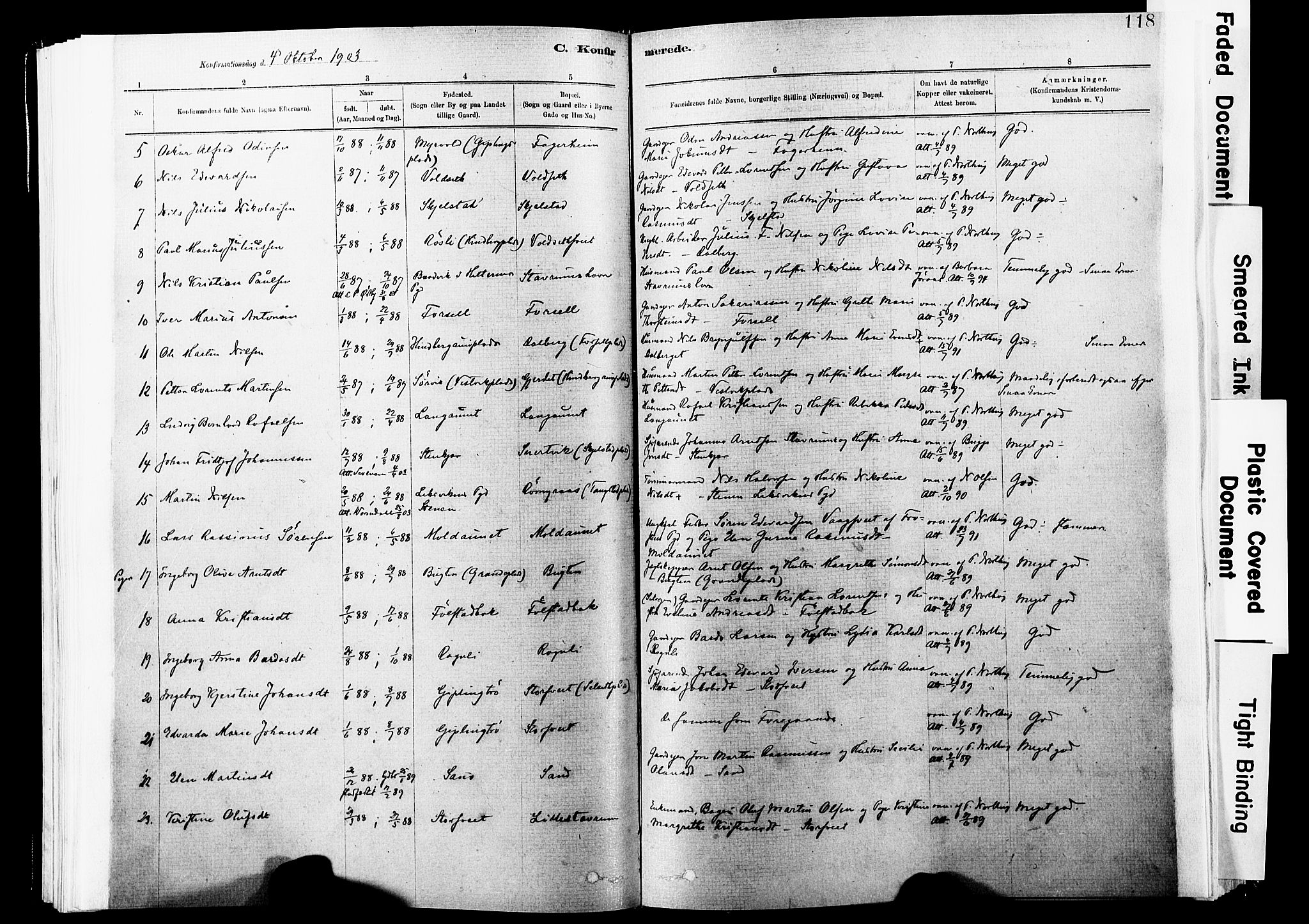 Ministerialprotokoller, klokkerbøker og fødselsregistre - Nord-Trøndelag, SAT/A-1458/744/L0420: Ministerialbok nr. 744A04, 1882-1904, s. 118