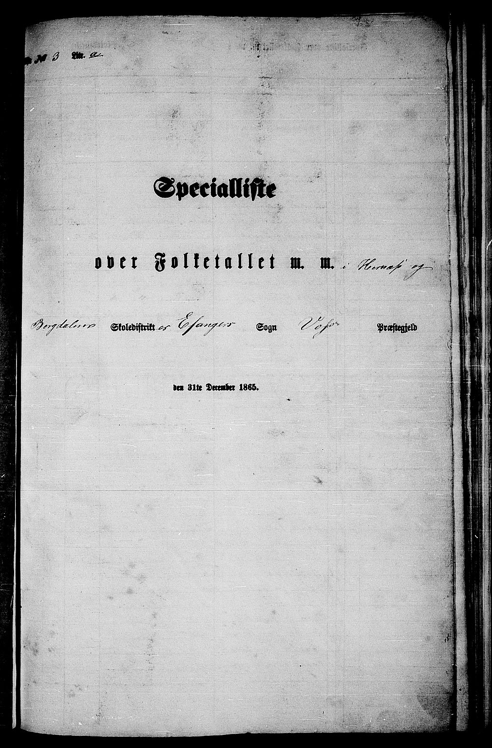 RA, Folketelling 1865 for 1235P Voss prestegjeld, 1865, s. 381
