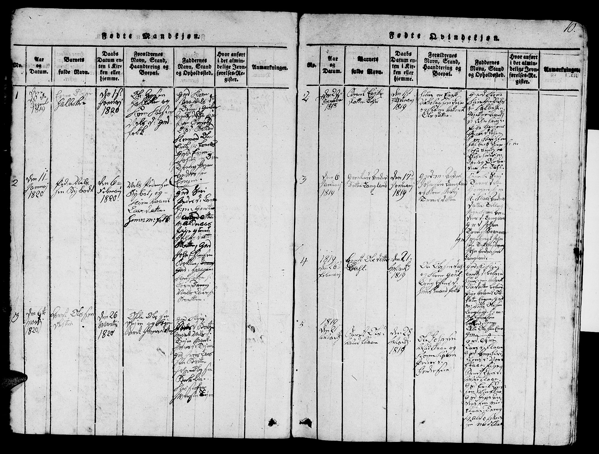 Ministerialprotokoller, klokkerbøker og fødselsregistre - Sør-Trøndelag, AV/SAT-A-1456/693/L1121: Klokkerbok nr. 693C02, 1816-1869, s. 10