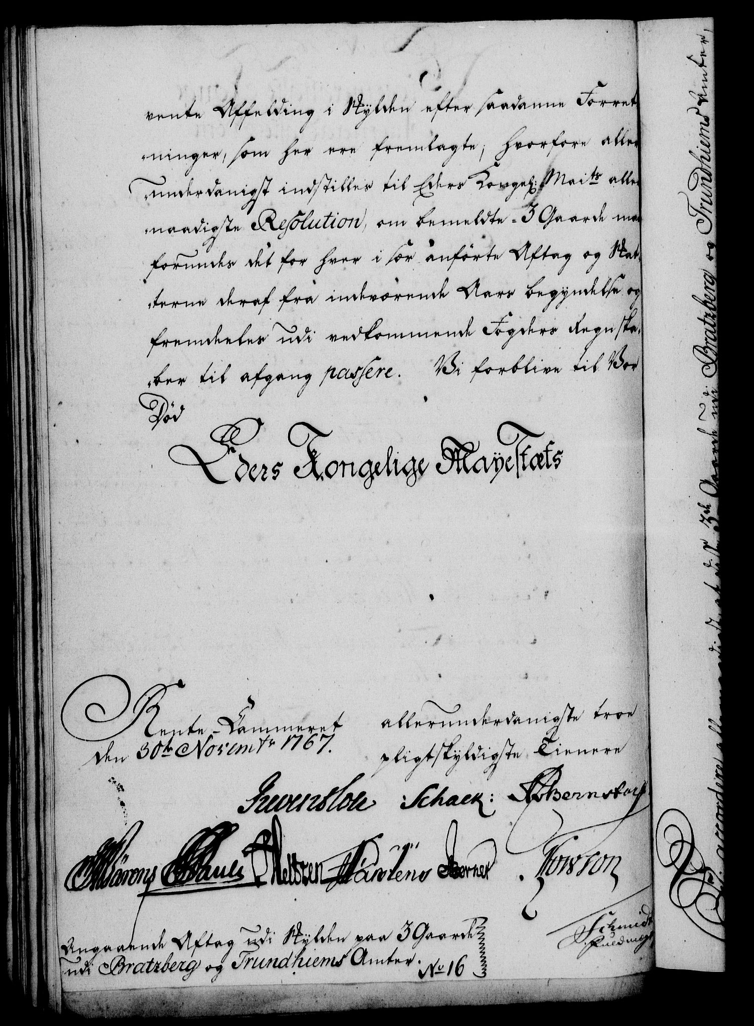 Rentekammeret, Kammerkanselliet, AV/RA-EA-3111/G/Gf/Gfa/L0049: Norsk relasjons- og resolusjonsprotokoll (merket RK 52.49), 1767, s. 344