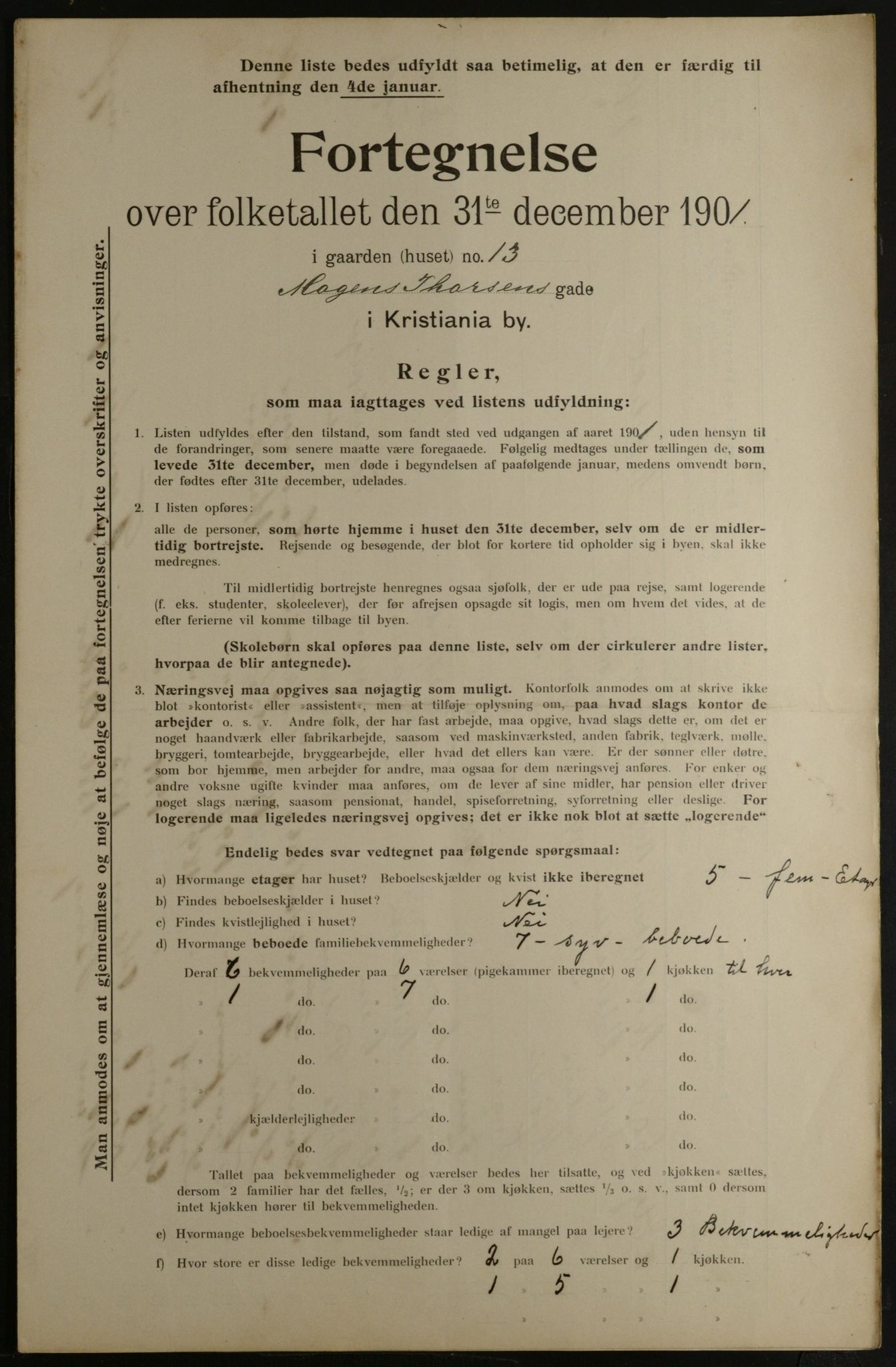 OBA, Kommunal folketelling 31.12.1901 for Kristiania kjøpstad, 1901, s. 10087