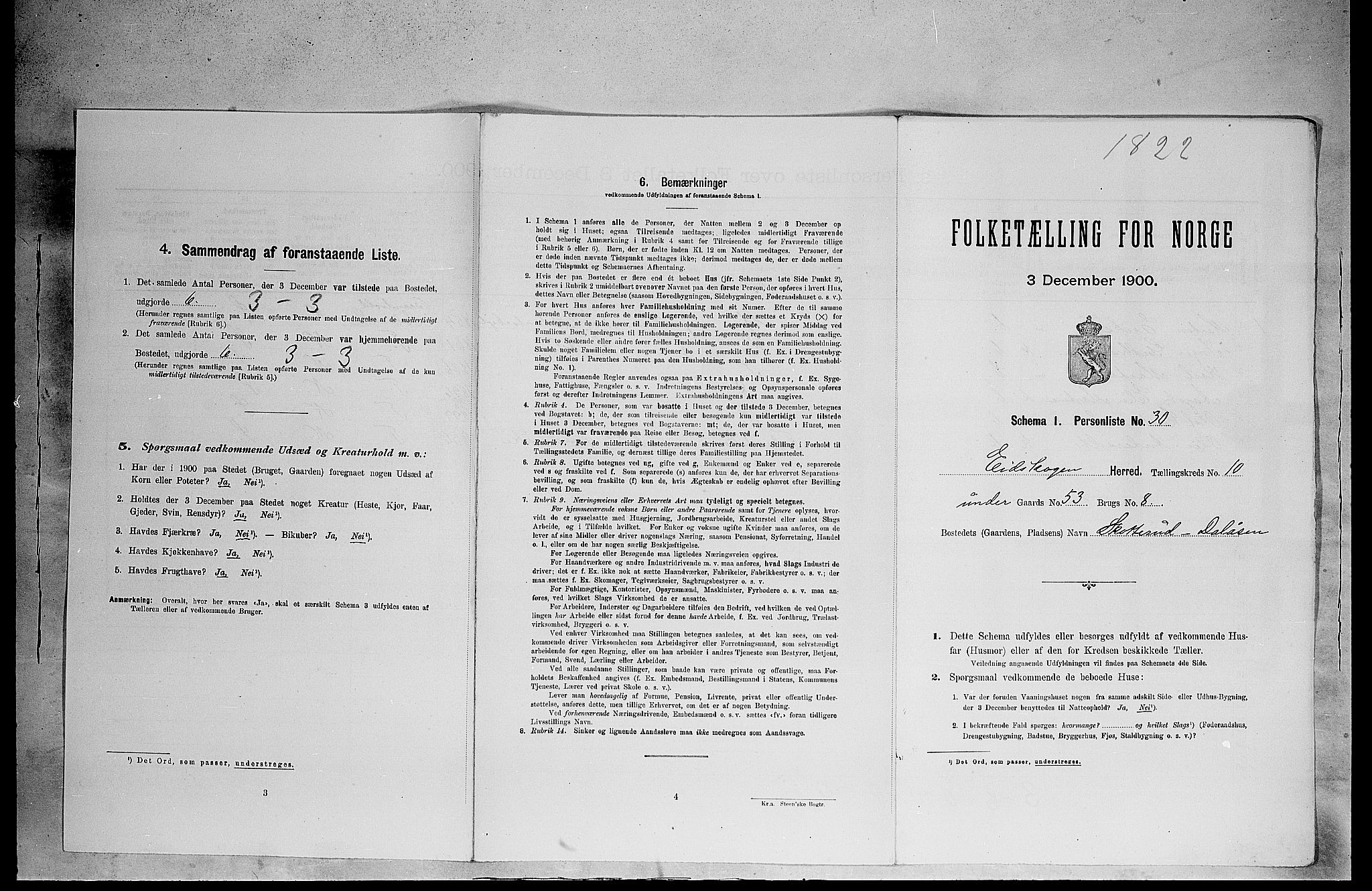 SAH, Folketelling 1900 for 0420 Eidskog herred, 1900, s. 1281