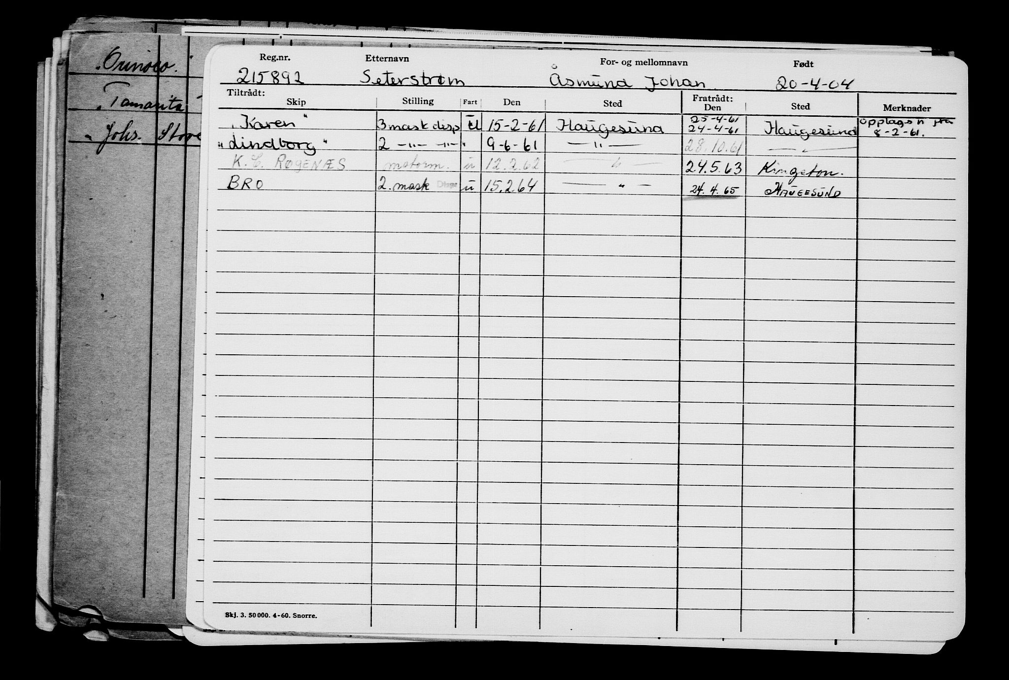 Direktoratet for sjømenn, AV/RA-S-3545/G/Gb/L0053: Hovedkort, 1904, s. 205