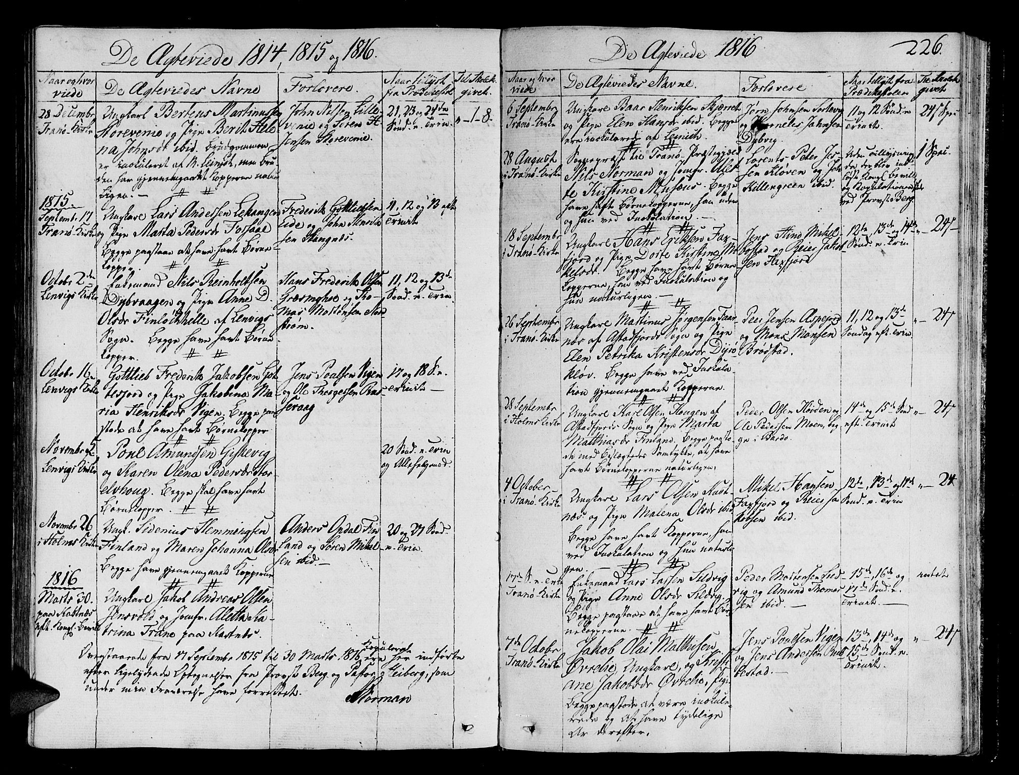 Tranøy sokneprestkontor, AV/SATØ-S-1313/I/Ia/Iaa/L0003kirke: Ministerialbok nr. 3, 1807-1820, s. 226