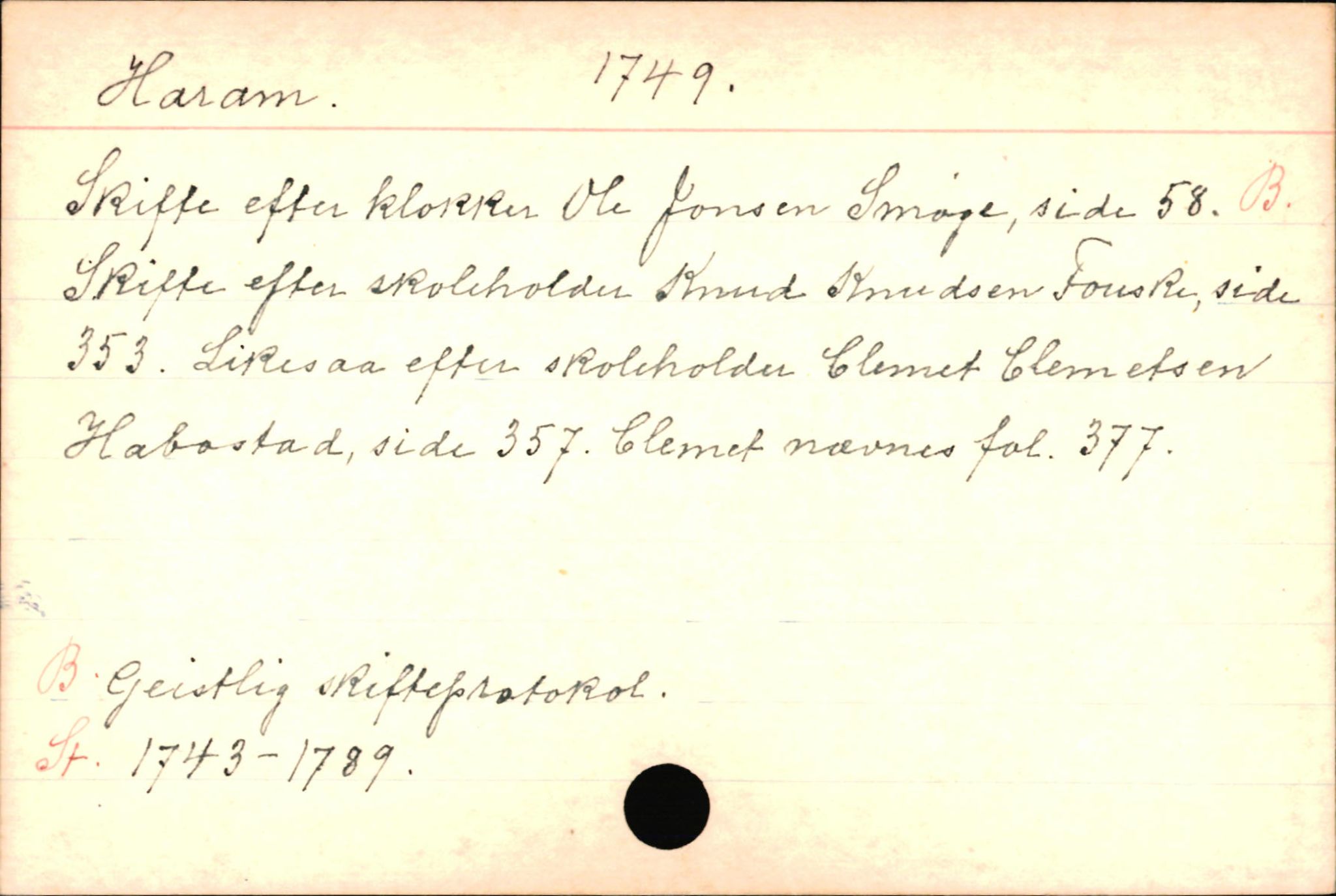 Haugen, Johannes - lærer, AV/SAB-SAB/PA-0036/01/L0001: Om klokkere og lærere, 1521-1904, s. 11329