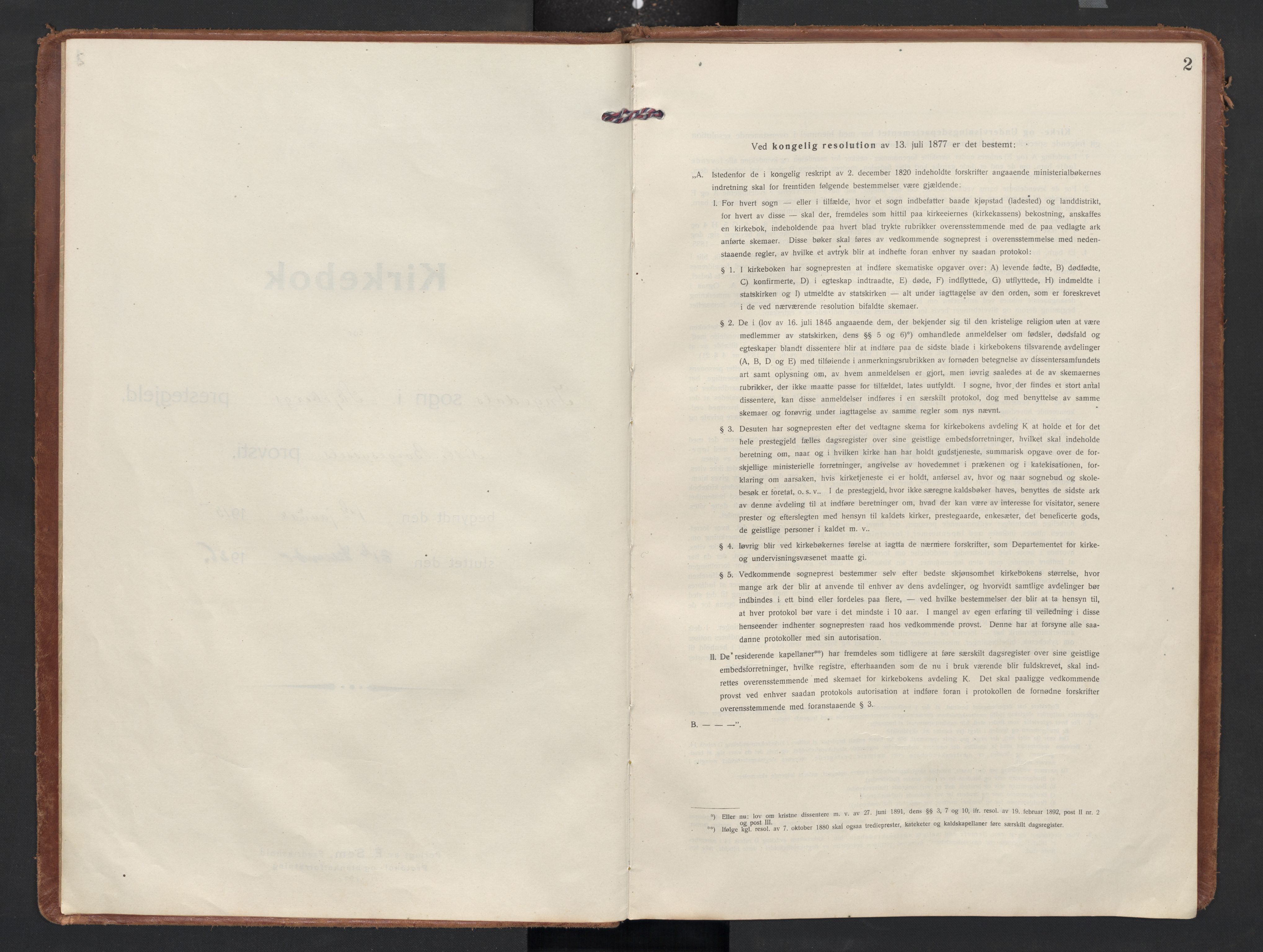 Skjeberg prestekontor Kirkebøker, AV/SAO-A-10923/F/Fc/L0003: Ministerialbok nr. III 3, 1915-1926, s. 2