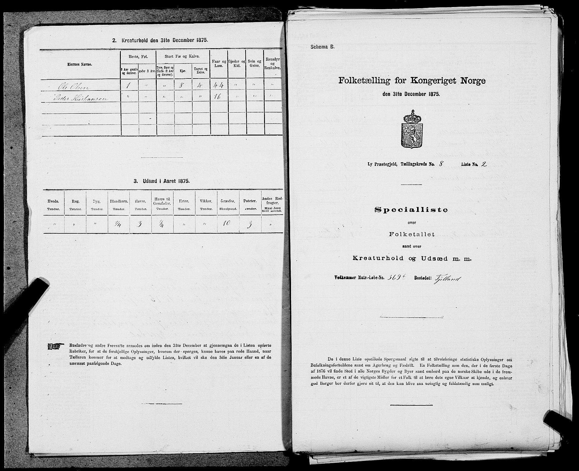 SAST, Folketelling 1875 for 1121P Lye prestegjeld, 1875, s. 926