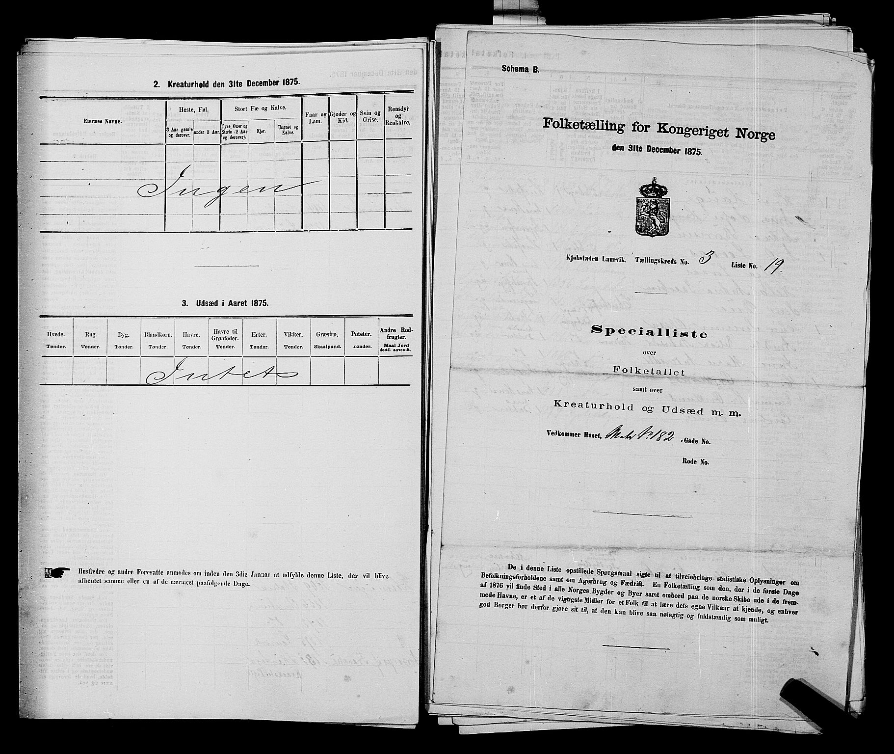 SAKO, Folketelling 1875 for 0707P Larvik prestegjeld, 1875, s. 552