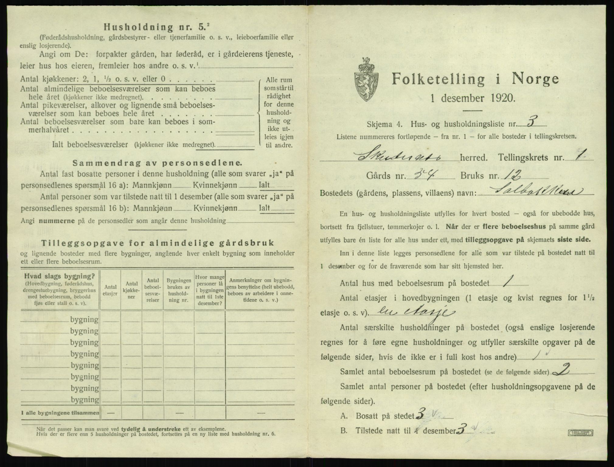 SAST, Folketelling 1920 for 1150 Skudenes herred, 1920, s. 44