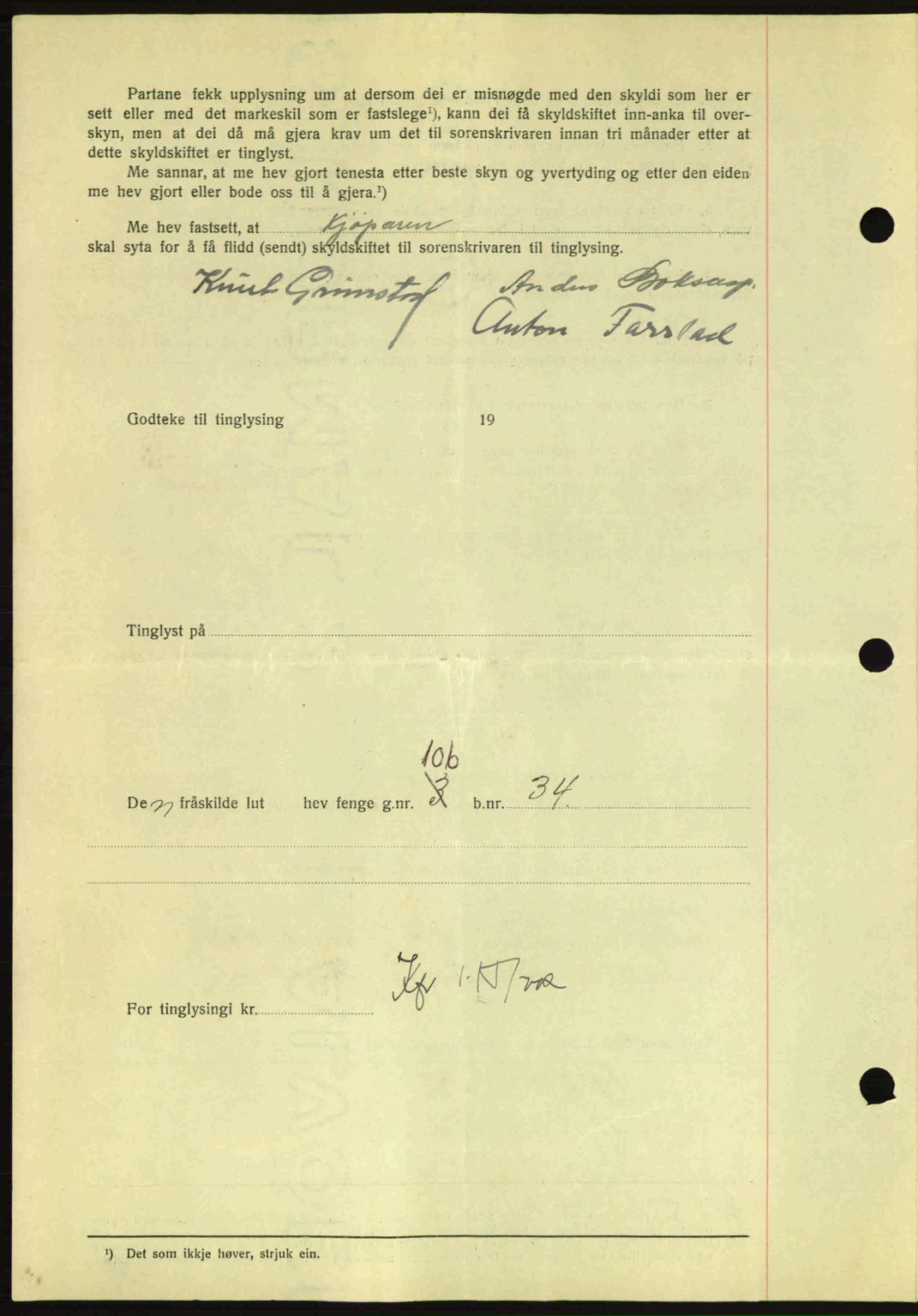 Nordmøre sorenskriveri, SAT/A-4132/1/2/2Ca: Pantebok nr. A96, 1943-1944, Dagboknr: 2480/1943