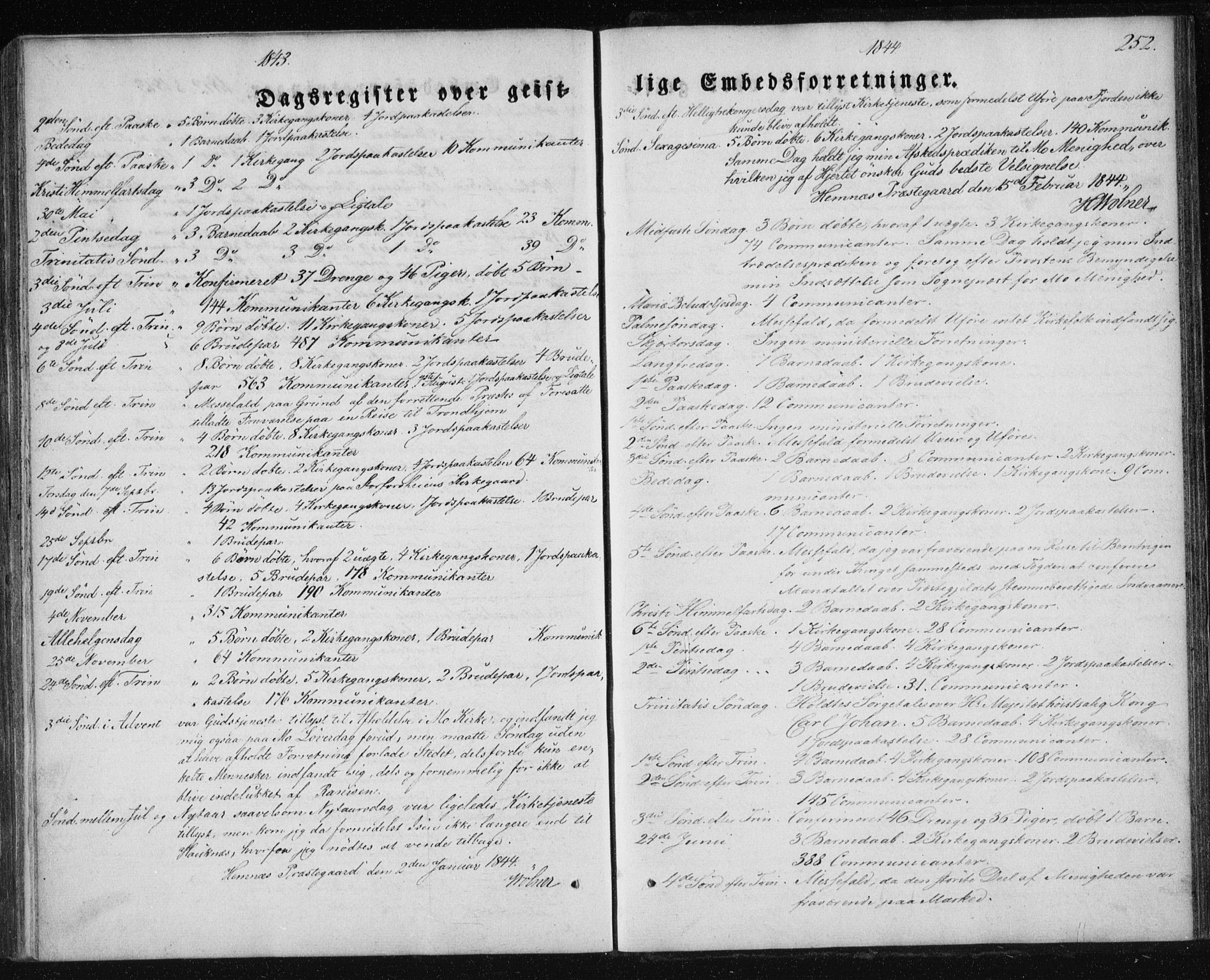 Ministerialprotokoller, klokkerbøker og fødselsregistre - Nordland, SAT/A-1459/827/L0391: Ministerialbok nr. 827A03, 1842-1852, s. 252