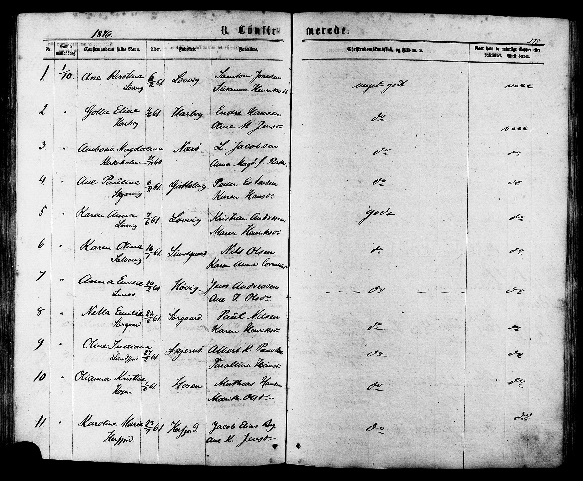 Ministerialprotokoller, klokkerbøker og fødselsregistre - Sør-Trøndelag, SAT/A-1456/657/L0706: Ministerialbok nr. 657A07, 1867-1878, s. 275