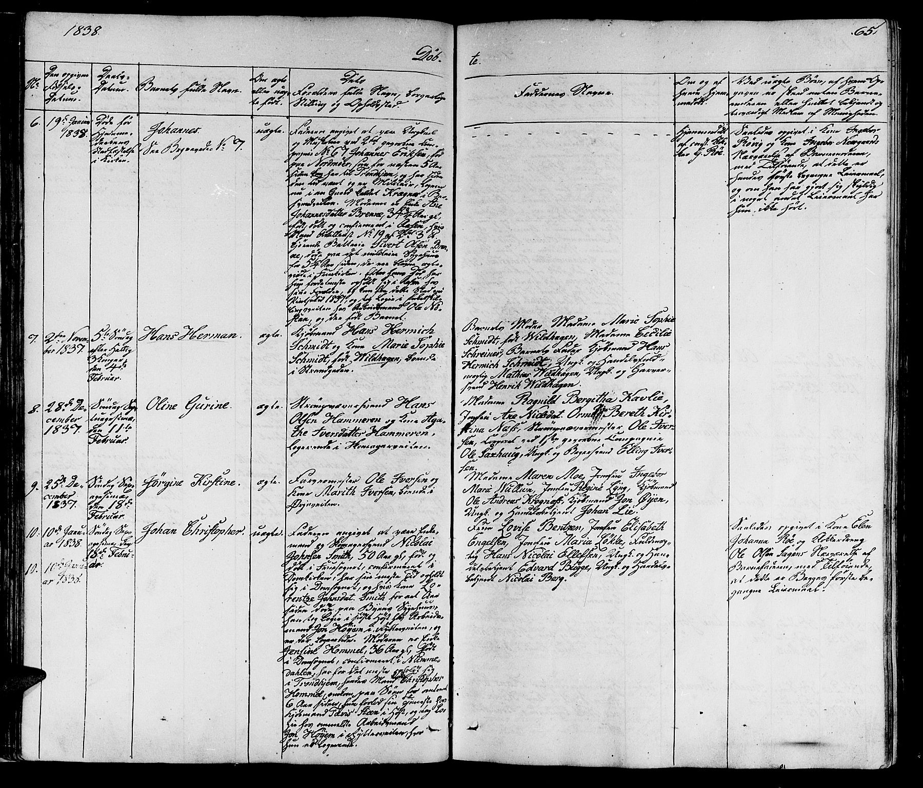 Ministerialprotokoller, klokkerbøker og fødselsregistre - Sør-Trøndelag, SAT/A-1456/602/L0136: Klokkerbok nr. 602C04, 1833-1845, s. 65