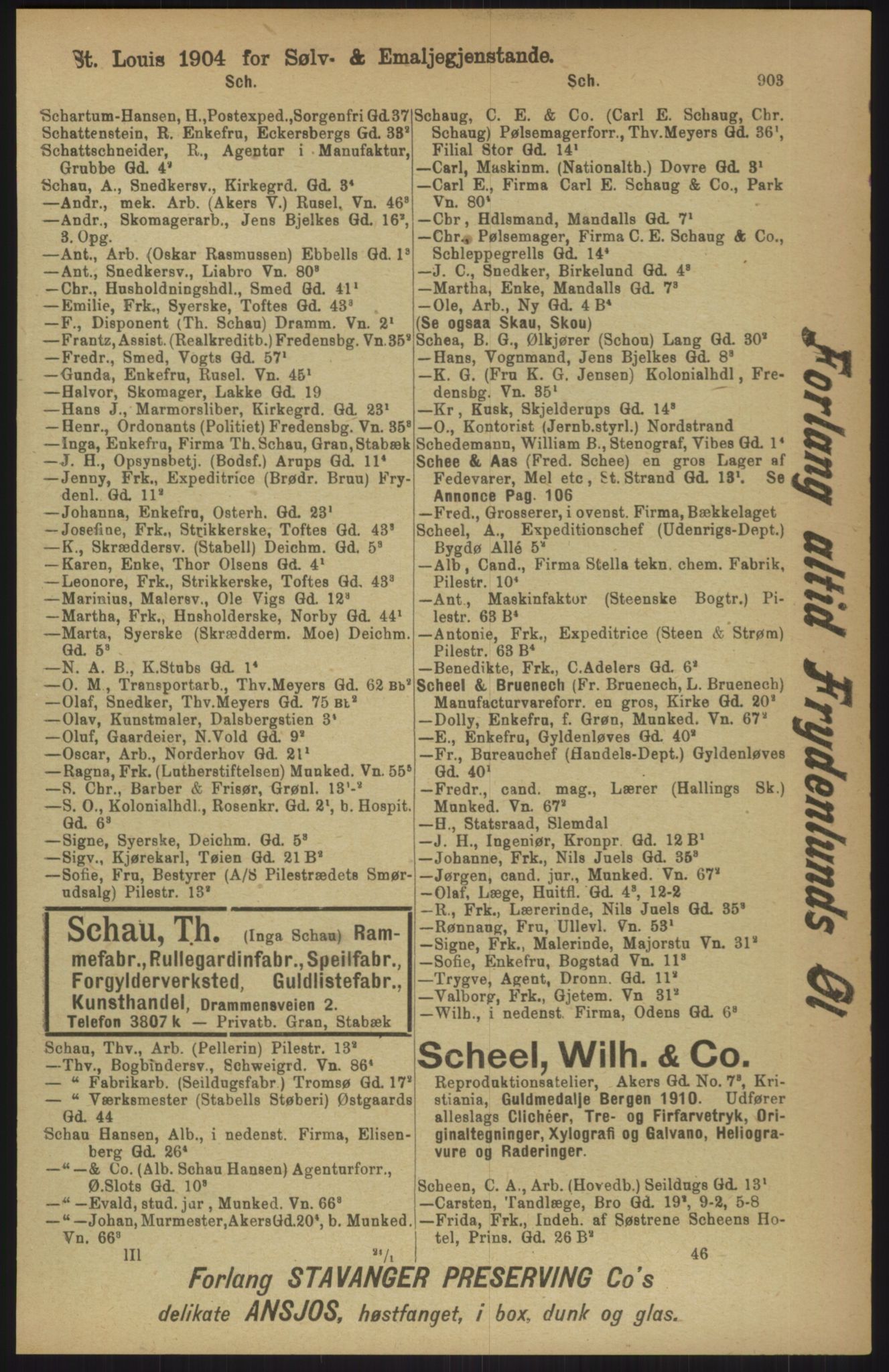 Kristiania/Oslo adressebok, PUBL/-, 1911, s. 903