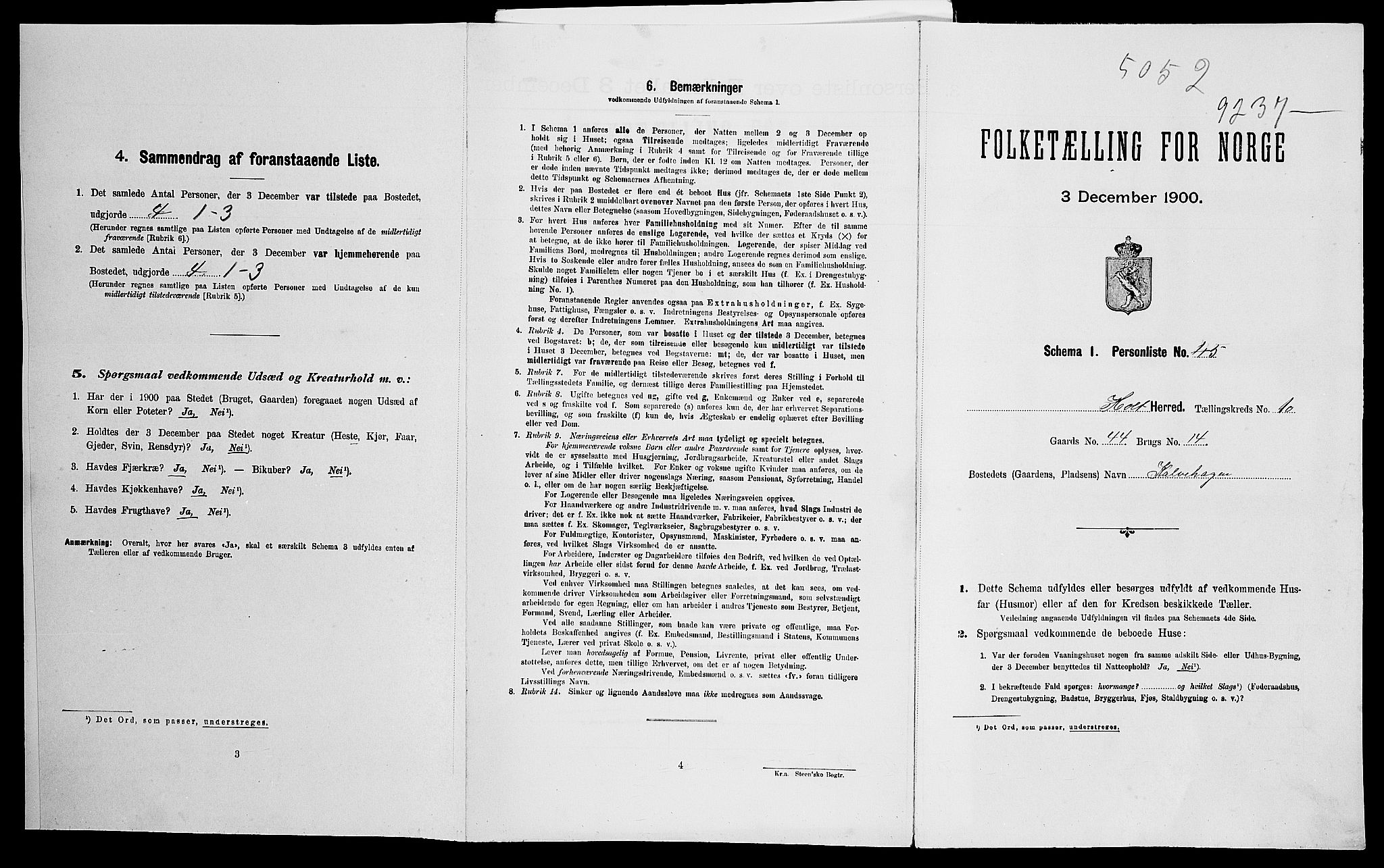 SAK, Folketelling 1900 for 0914 Holt herred, 1900, s. 123