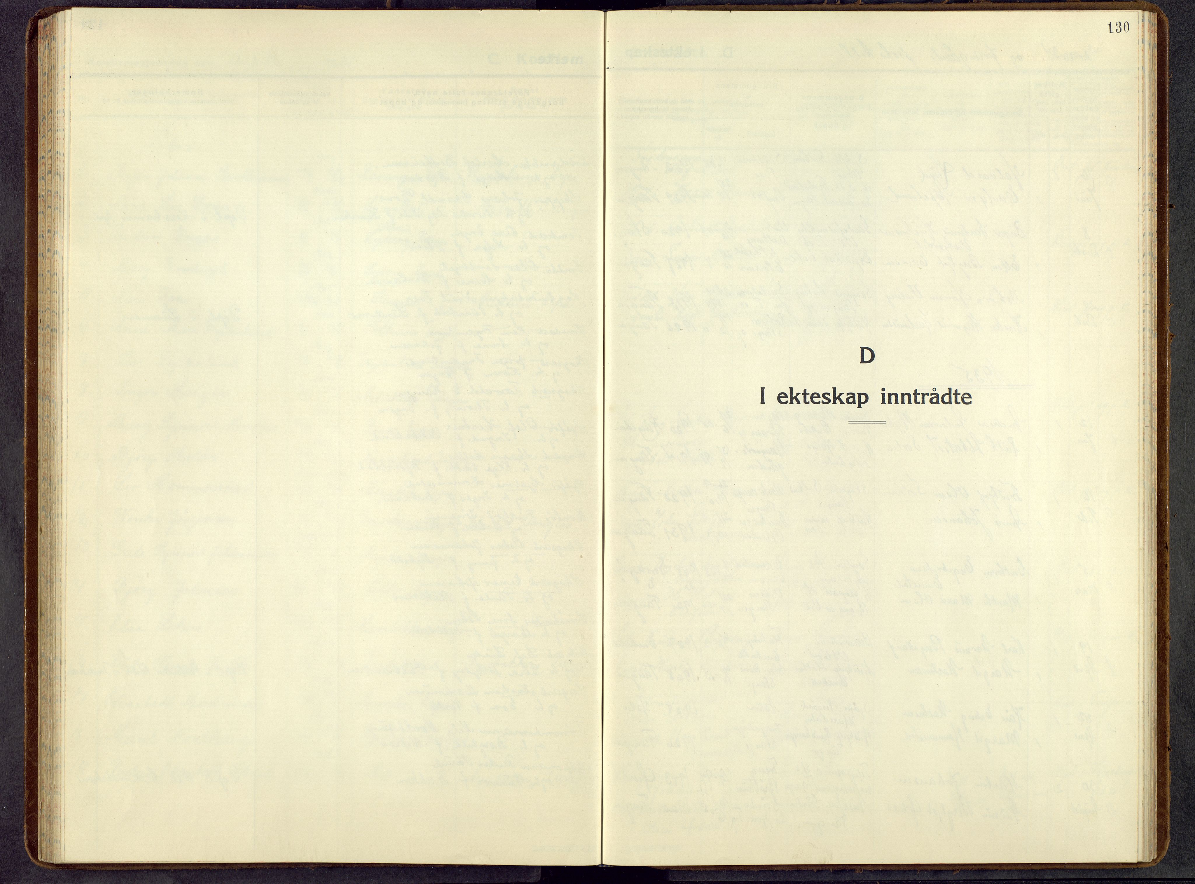 Stange prestekontor, SAH/PREST-002/L/L0021: Klokkerbok nr. 21, 1937-1962, s. 130