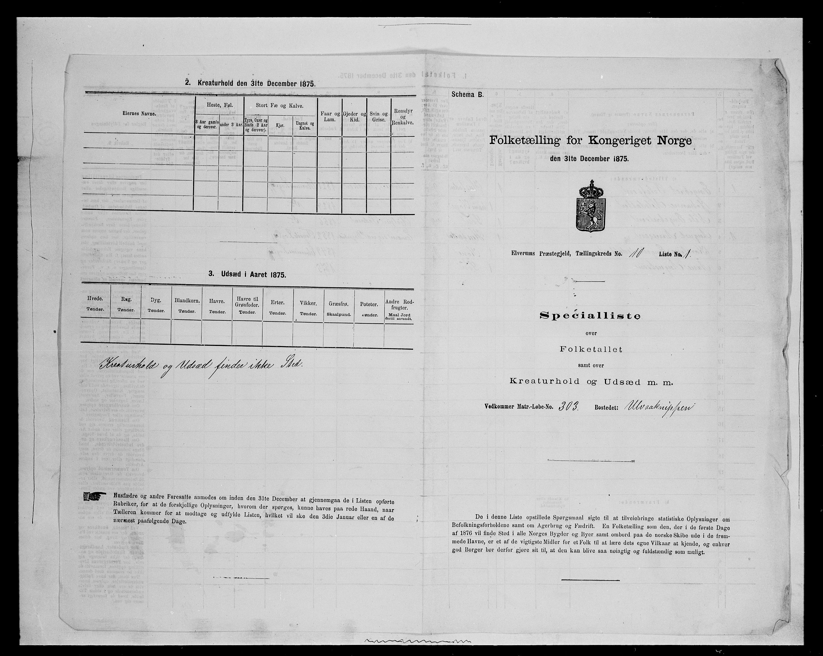 SAH, Folketelling 1875 for 0427P Elverum prestegjeld, 1875, s. 2048