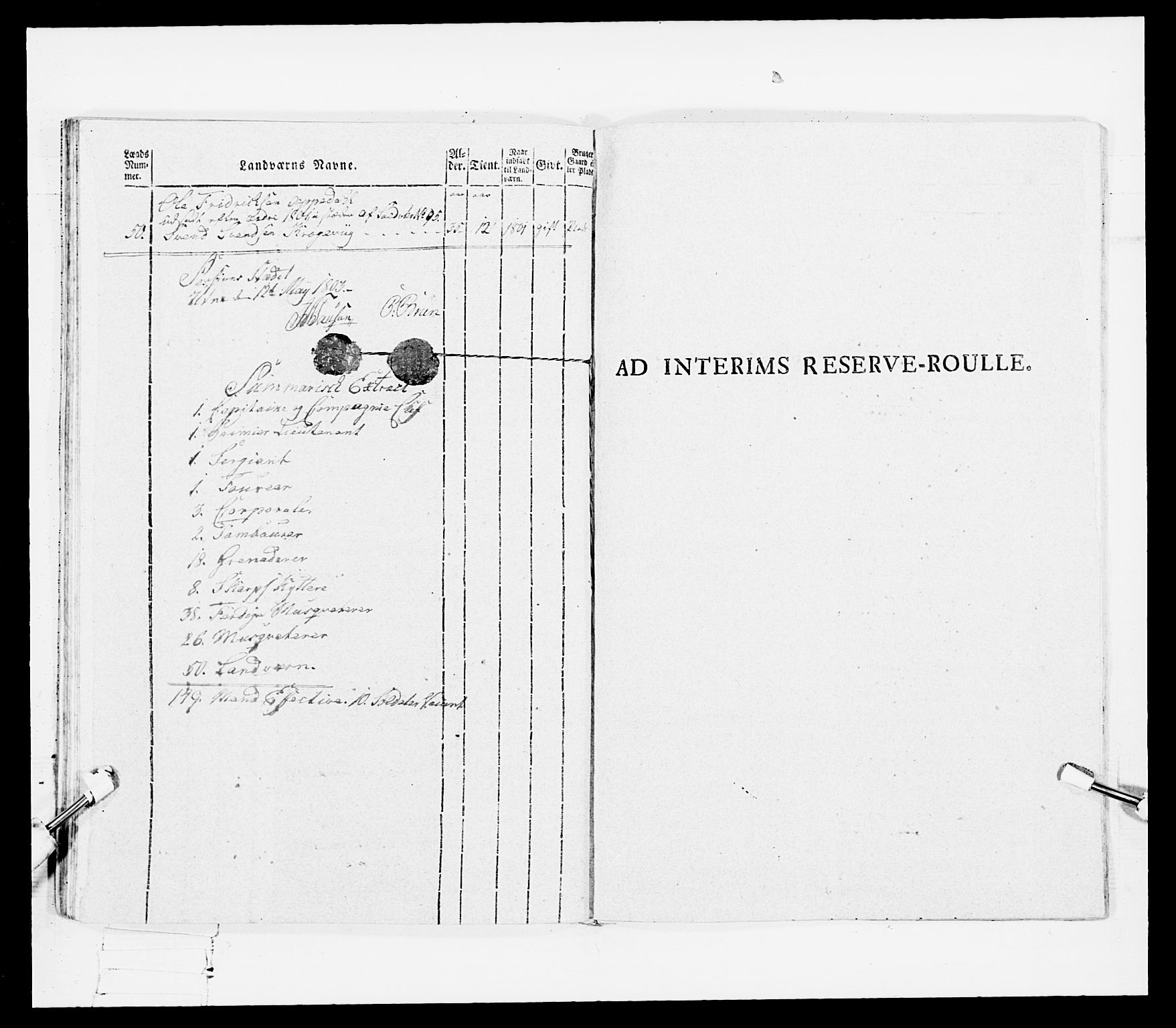 Generalitets- og kommissariatskollegiet, Det kongelige norske kommissariatskollegium, RA/EA-5420/E/Eh/L0097: Bergenhusiske nasjonale infanteriregiment, 1803-1807, s. 174